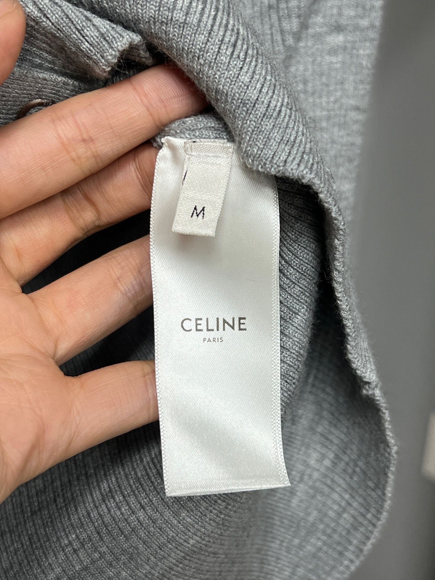 Celine grey knit cardigan from Celine Size M / US 6-8 / IT 42-44 - 4 Thumbnail