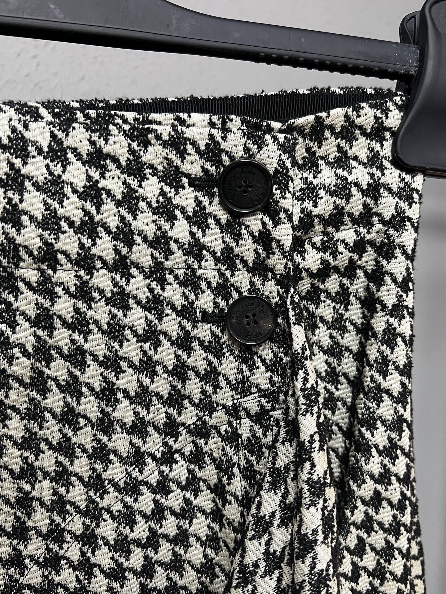 Dior Dior Black and White Houndstooth Skirt Size 36" / US 14 / IT 50 - 3 Thumbnail