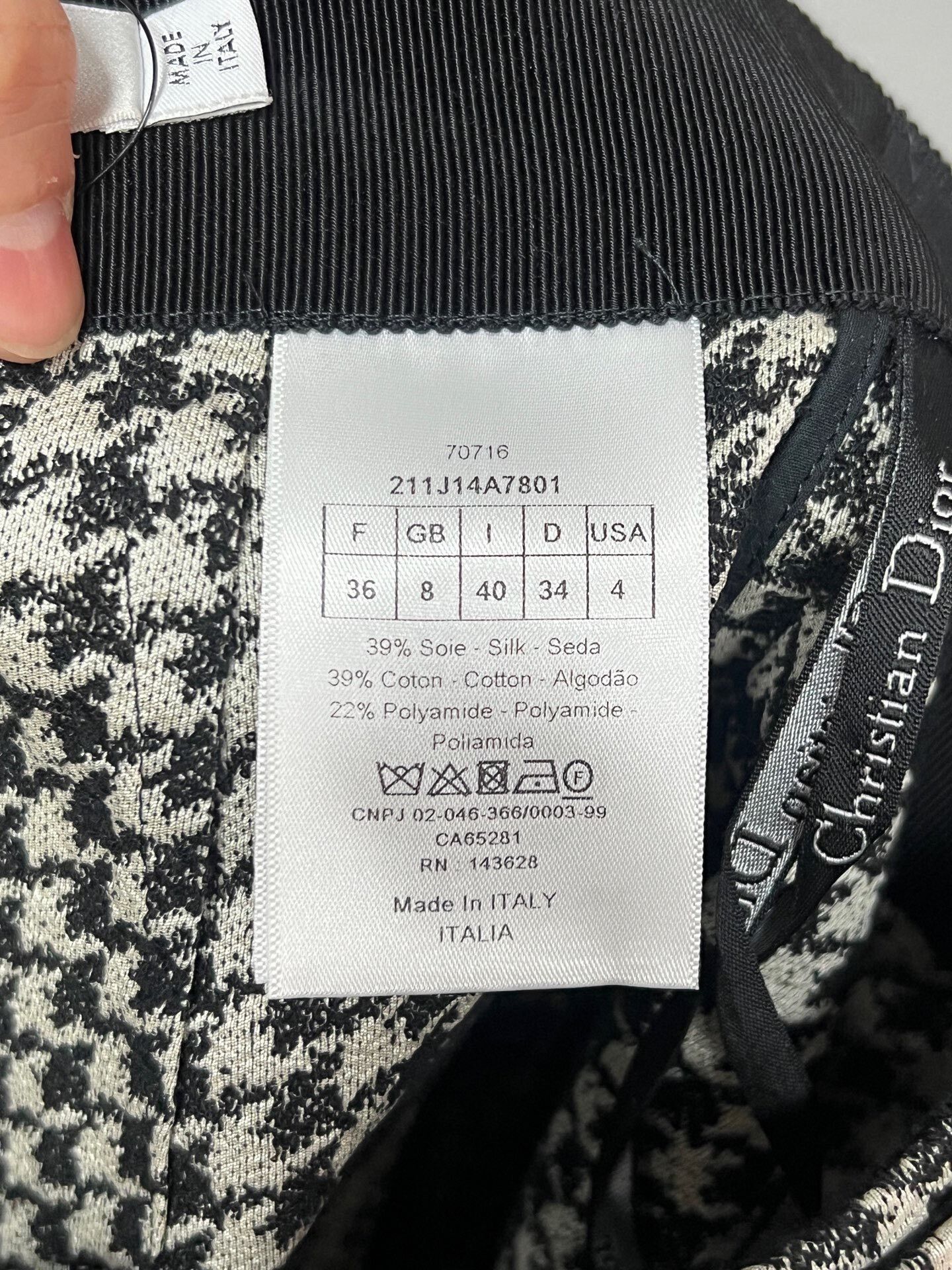 Dior Dior Black and White Houndstooth Skirt Size 36" / US 14 / IT 50 - 4 Thumbnail