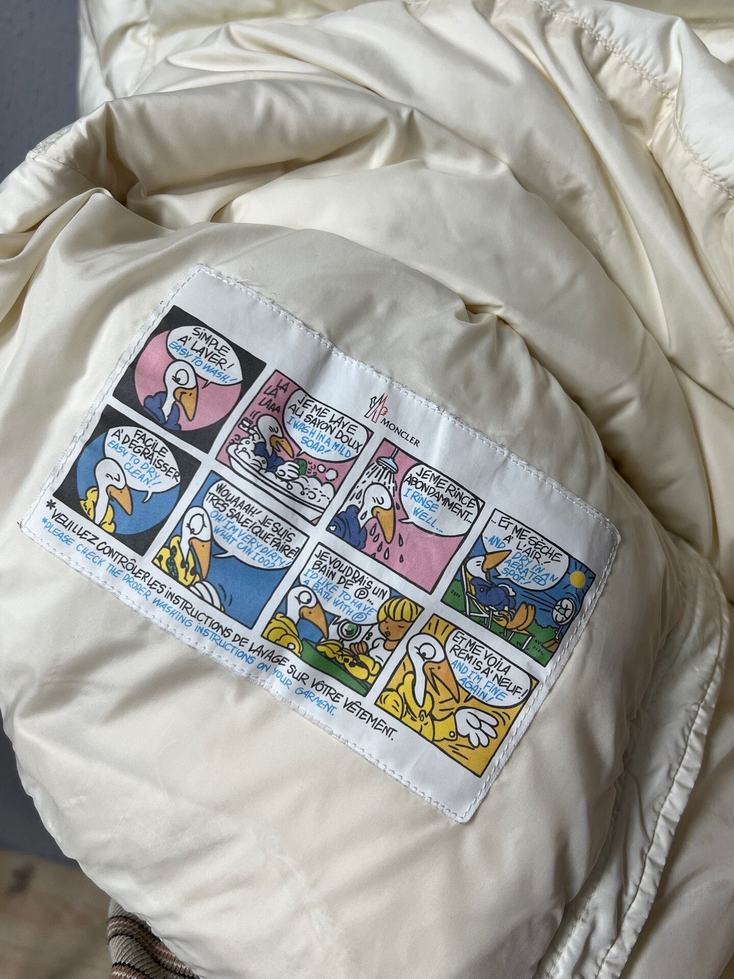 Moncler cream belted down jacket by moncler Size S / US 4 / IT 40 - 4 Thumbnail