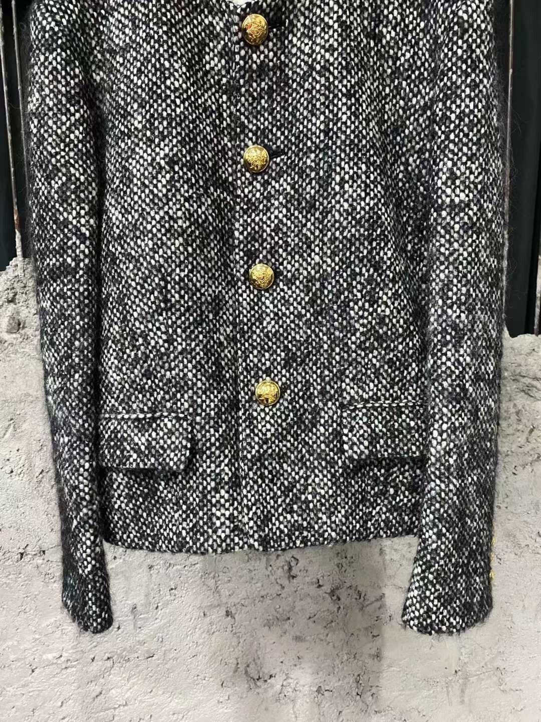 Celine black tweed jacket by Celine Size M / US 6-8 / IT 42-44 - 4 Thumbnail