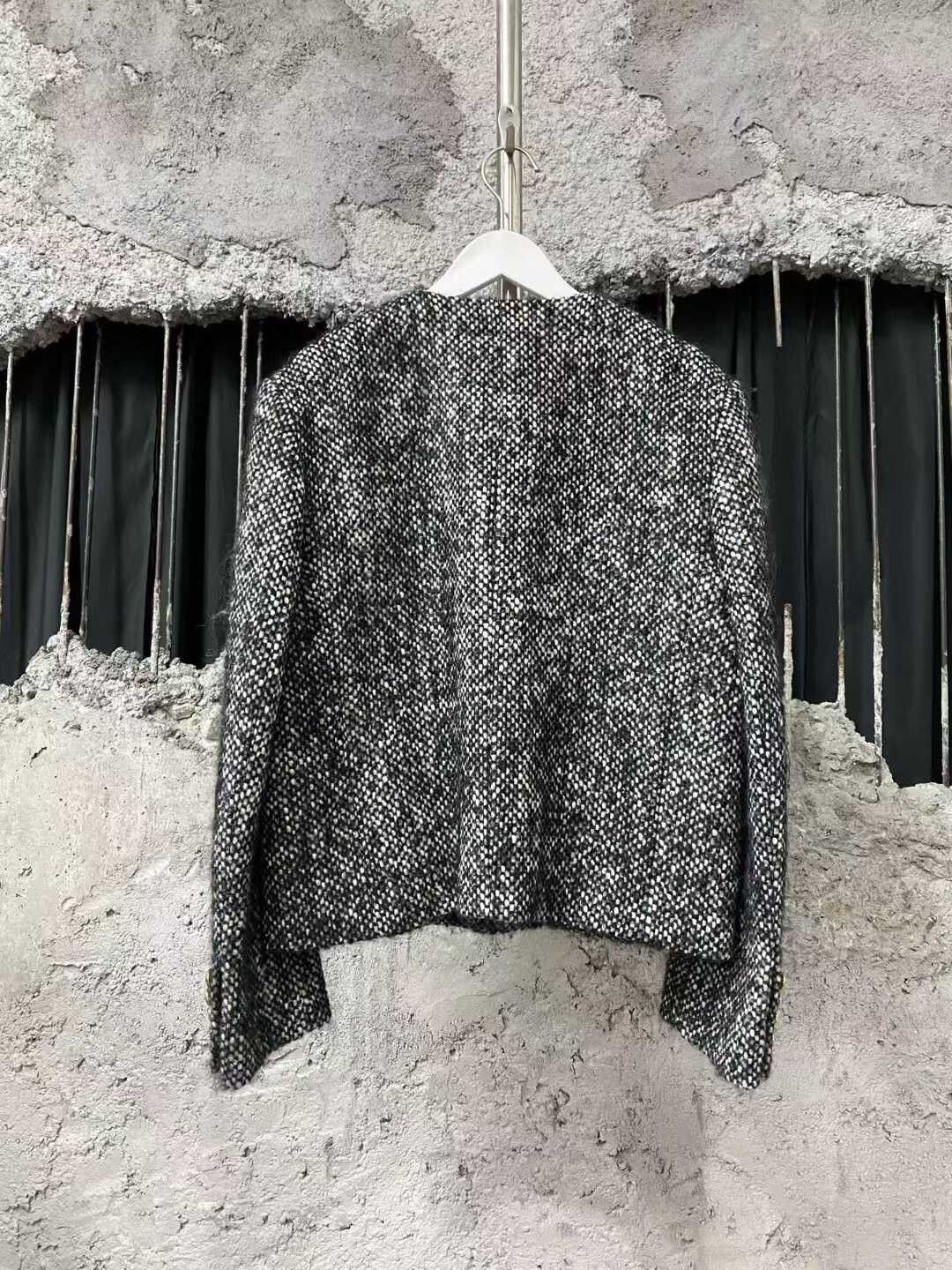 Celine black tweed jacket by Celine Size M / US 6-8 / IT 42-44 - 2 Thumbnail