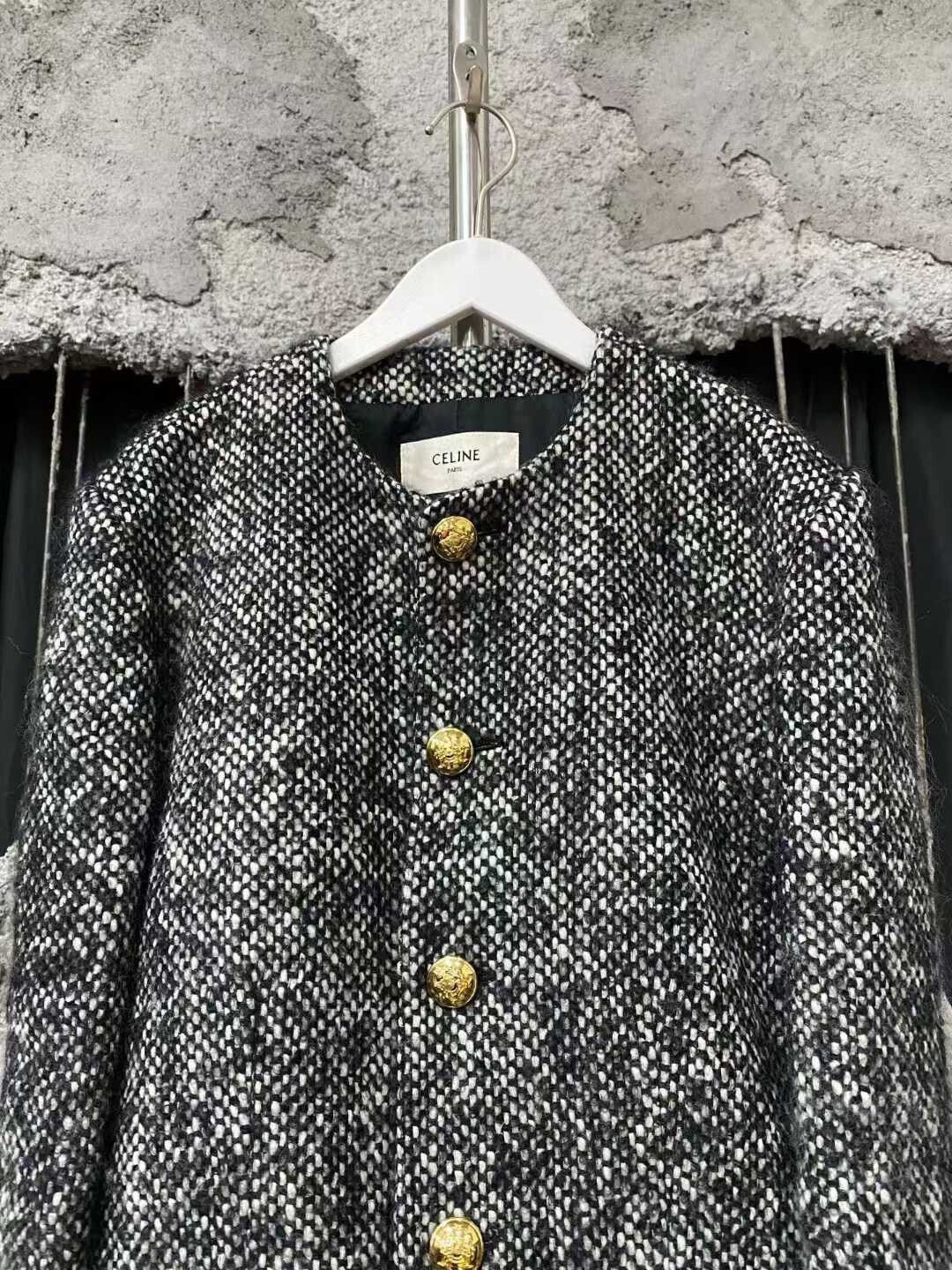 Celine black tweed jacket by Celine Size M / US 6-8 / IT 42-44 - 3 Thumbnail