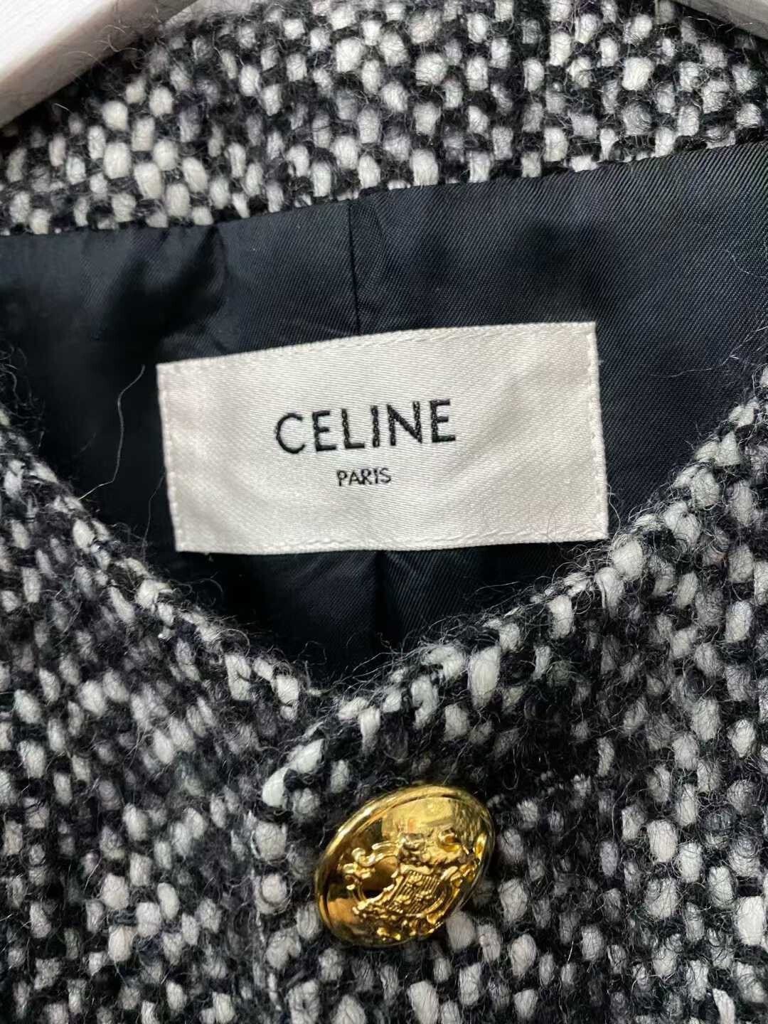 Celine black tweed jacket by Celine Size M / US 6-8 / IT 42-44 - 6 Thumbnail