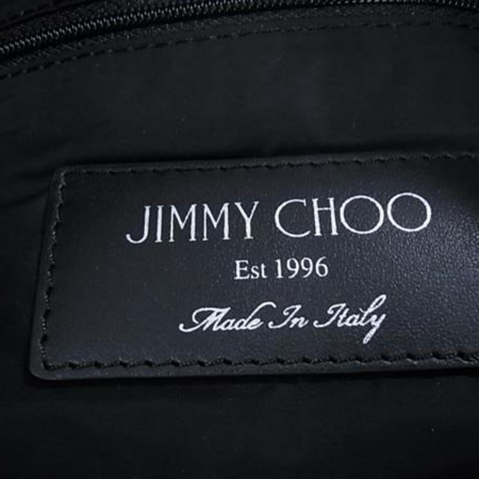 Jimmy Choo JIMMY CHOO Fitzroy Backpack in Silver and Black Nylon Leather with Star Studs for Men Women Size ONE SIZE - 2 Thumbnail