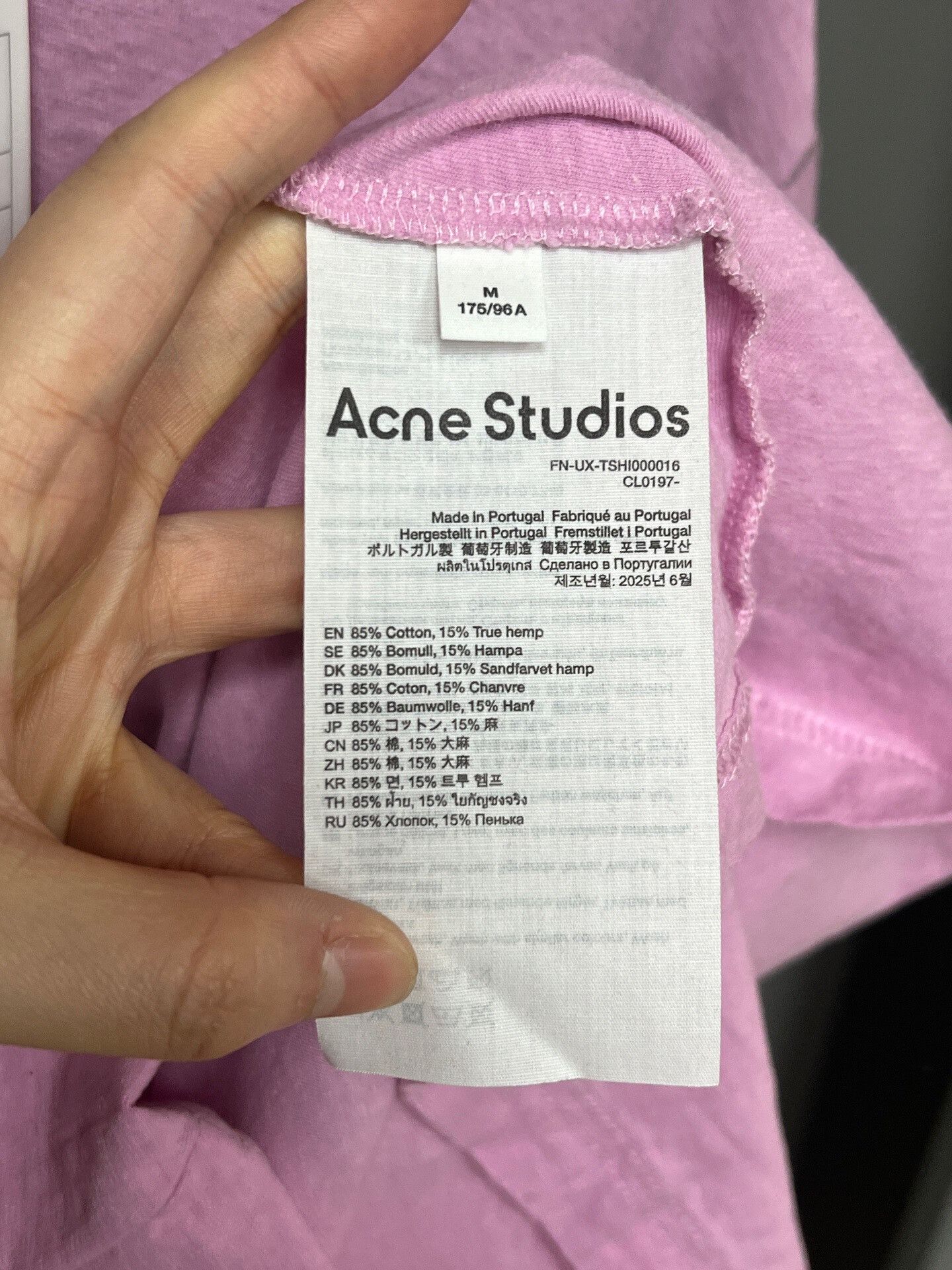 Acne Studios Acne Studio Long Sleeve Pink 1996 Shirt Size M / US 6-8 / IT 42-44 - 3 Thumbnail