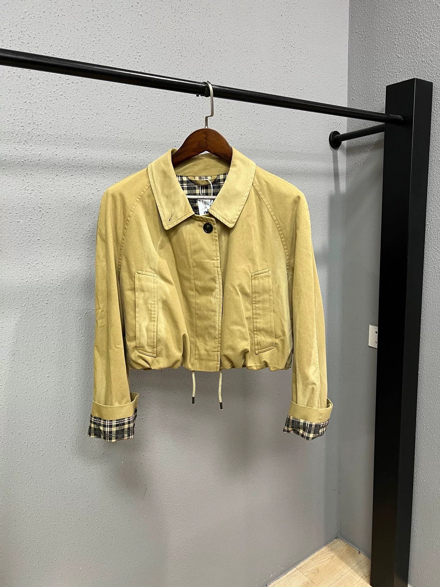 Acne Studios beige gradient cropped jacket by Acne Studios Size S / US 4 / IT 40 - 2 Thumbnail