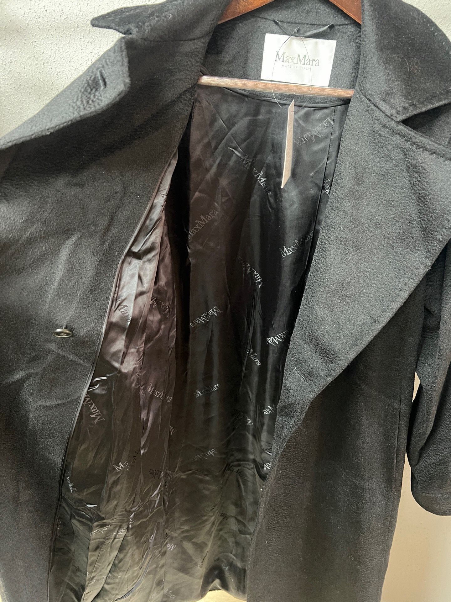 Max Mara Maxmara Black Textured Coat Size 38 Size M / US 6-8 / IT 42-44 - 3 Thumbnail