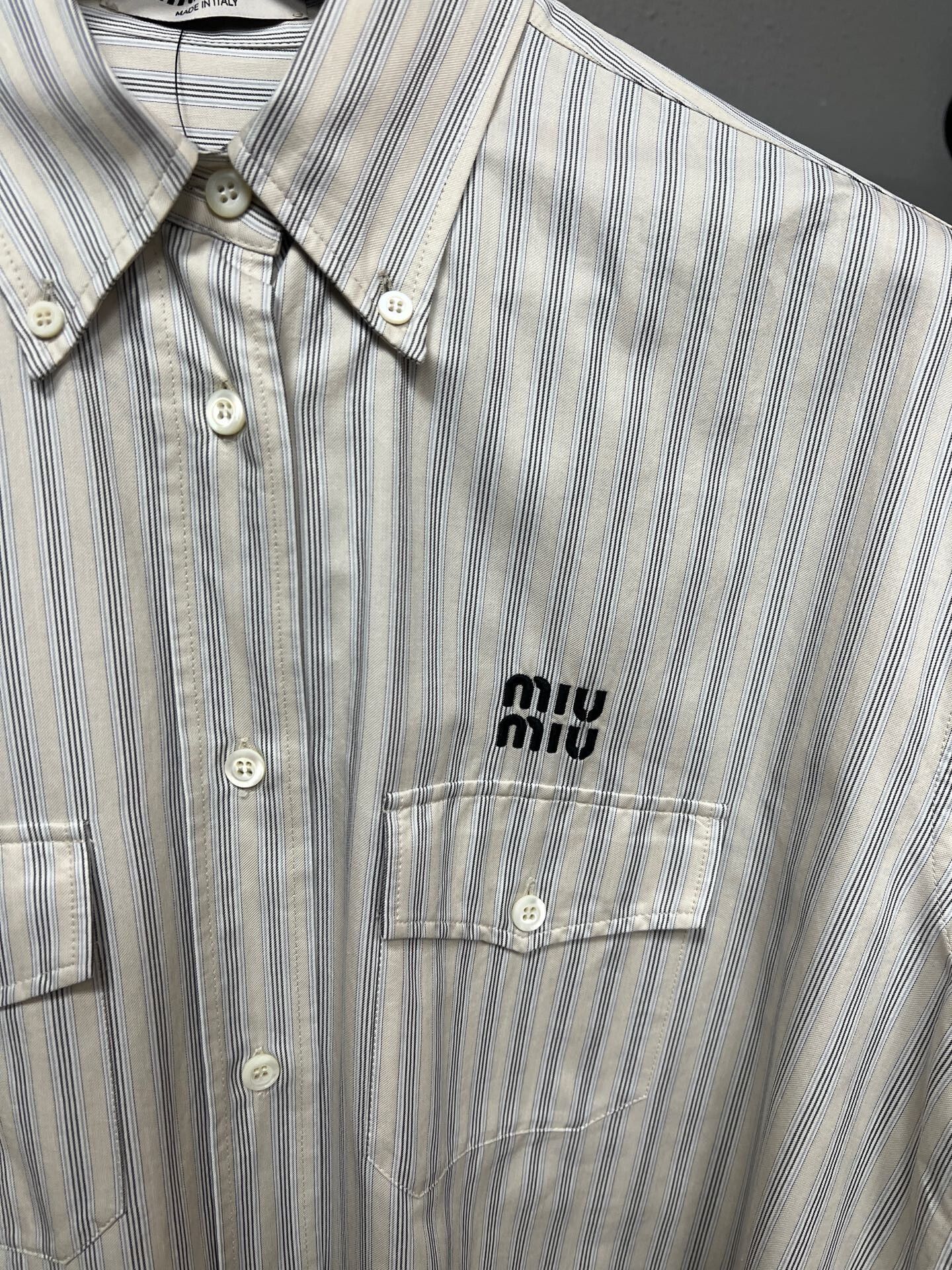 Miu Miu striped shirt by Miu Miu Size M / US 6-8 / IT 42-44 - 3 Thumbnail