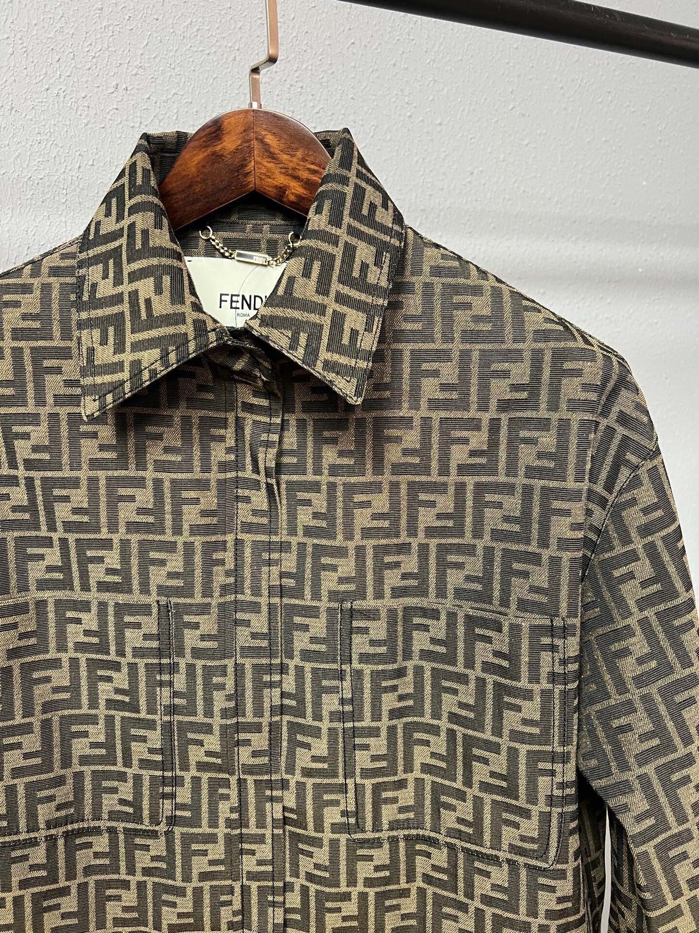 Fendi Fendi Full Print Denim Shirt Size US M / EU 48-50 / 2 - 3 Thumbnail