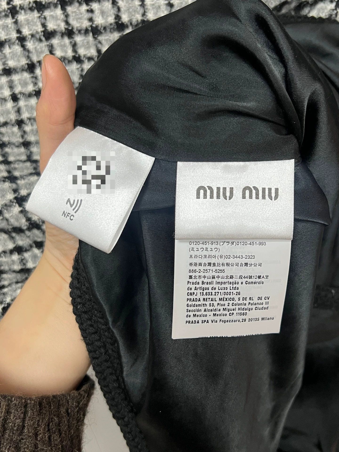 Miu Miu miu miu black and white plaid jacket Size S / US 4 / IT 40 - 5 Thumbnail
