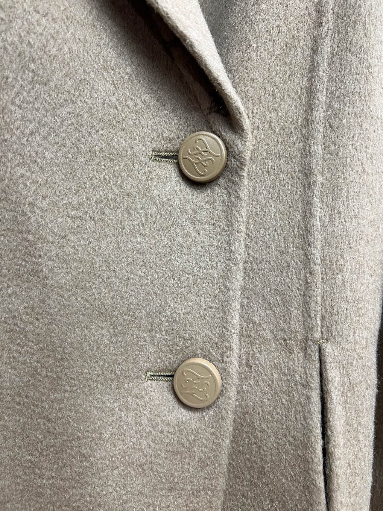 Fendi Fendi Beige Printed Wool Overcoat Size M / US 6-8 / IT 42-44 - 3 Thumbnail