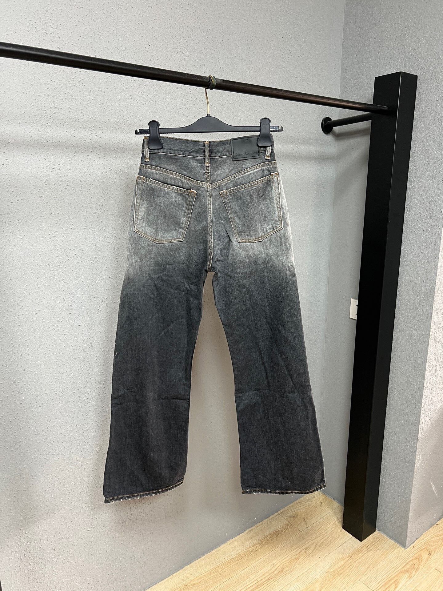 Acne Studios black splatter denim pants Size 24" / US 00 / IT 34 - 2 Thumbnail