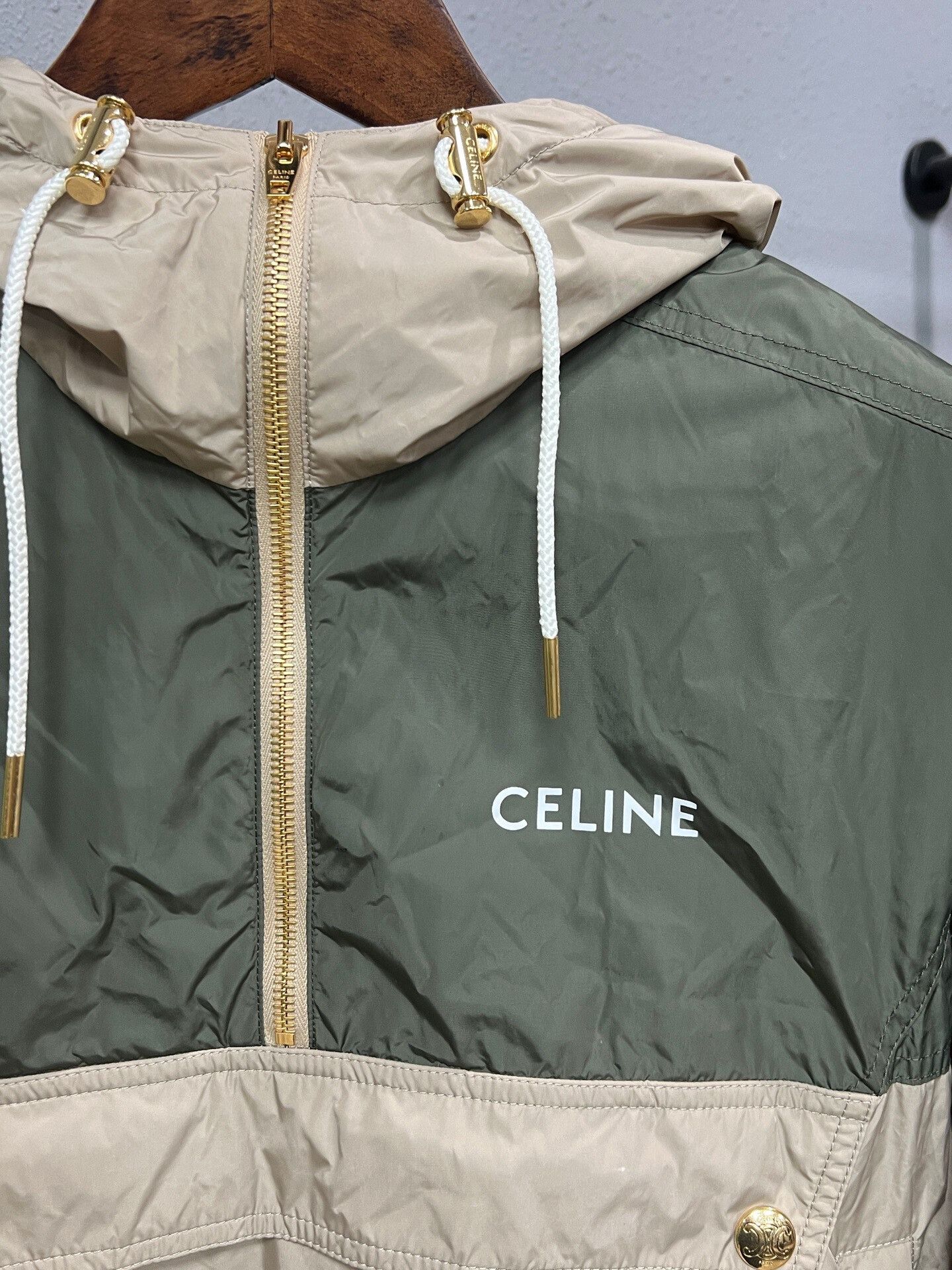 Celine beige color block Celine jacket Size S / US 4 / IT 40 - 3 Thumbnail
