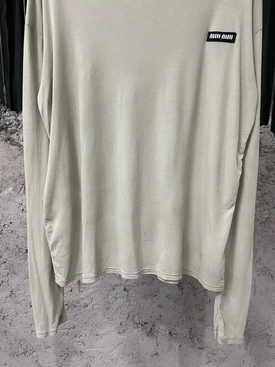 Miu Miu miu miu logo long sleeve top Size XS / US 0-2 / IT 36-38 - 4 Thumbnail