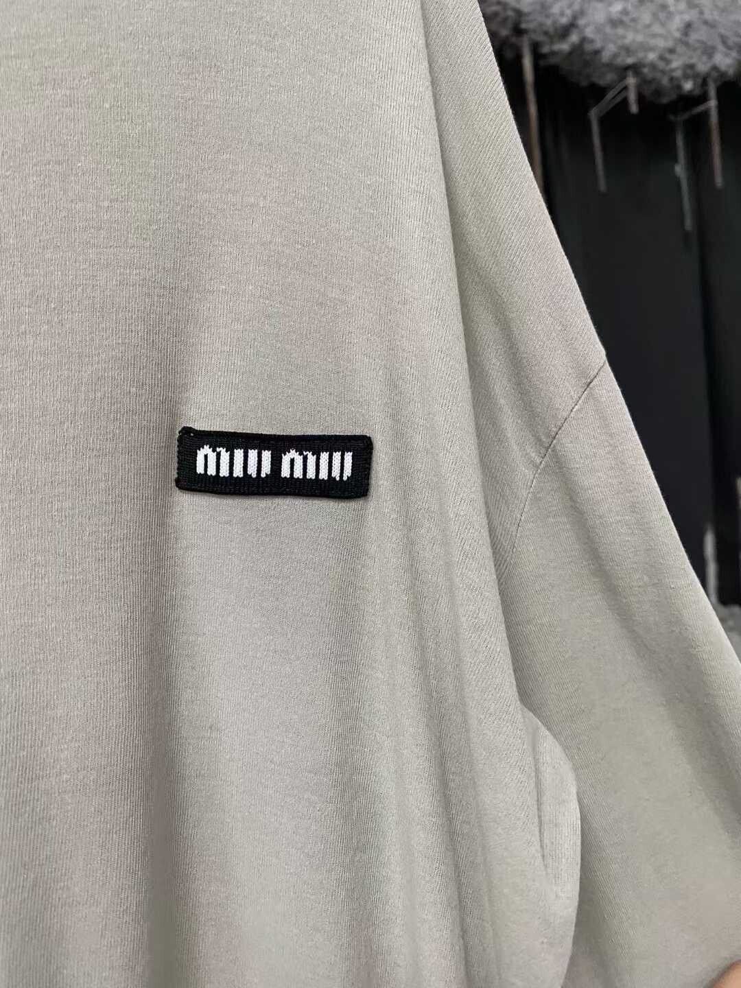 Miu Miu miu miu logo long sleeve top Size XS / US 0-2 / IT 36-38 - 5 Thumbnail