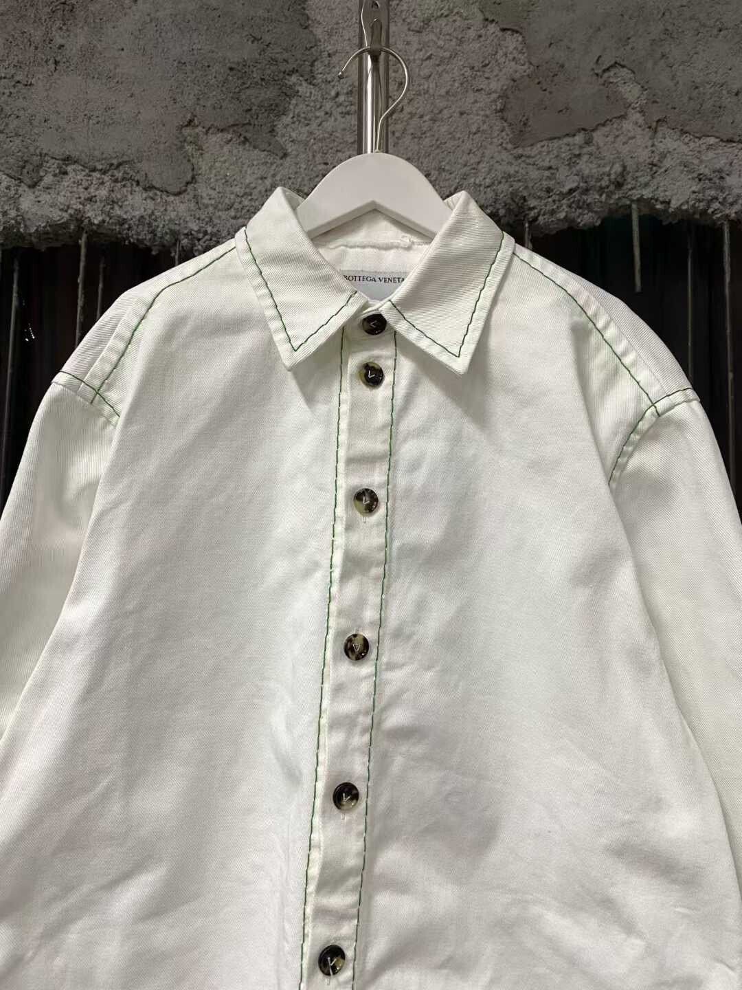Bottega Veneta Bottega Veneta Green Denim Shirt Size US L / EU 52-54 / 3 - 3 Thumbnail