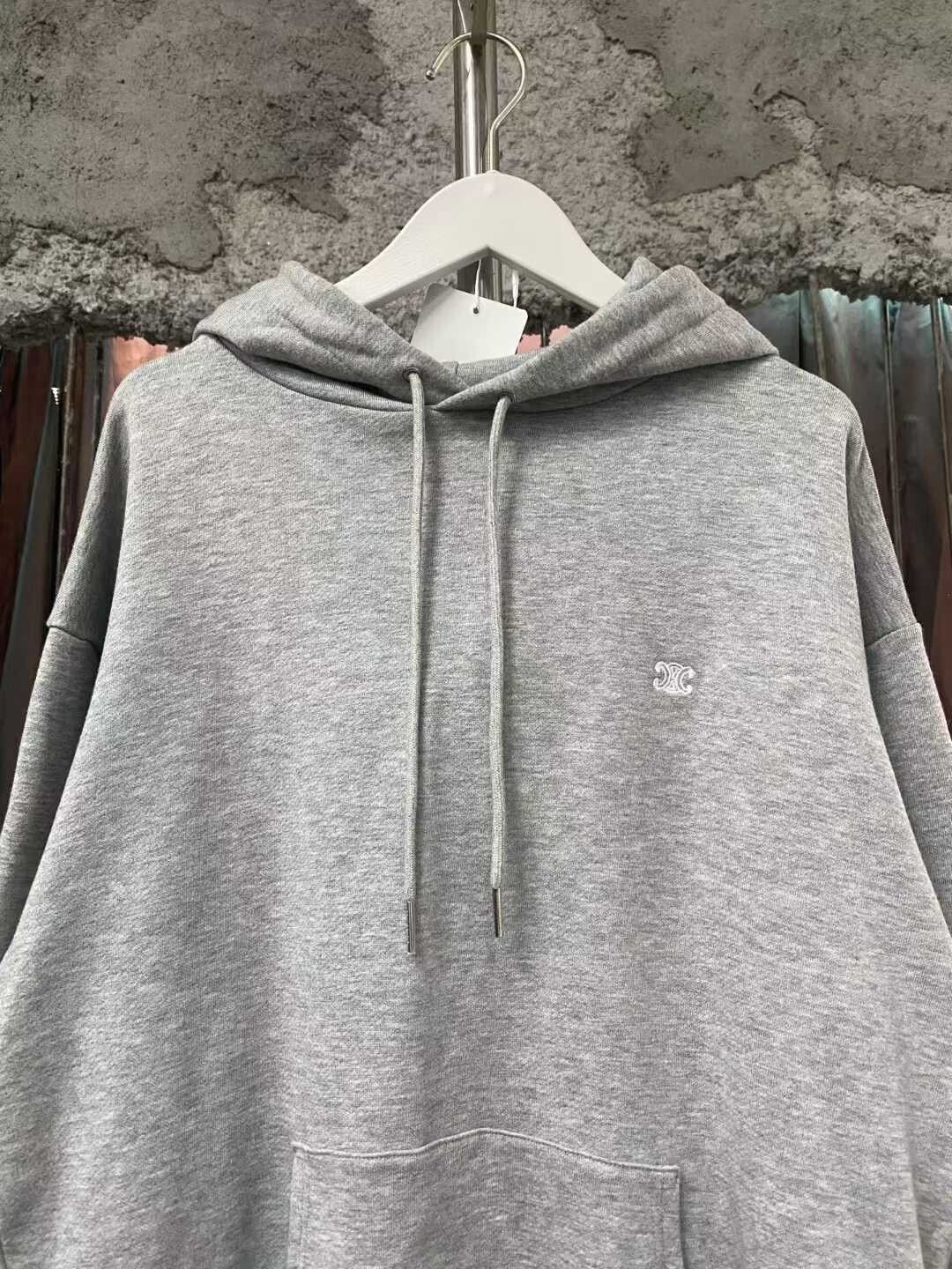 Celine gray celine hoodie with logo Size US S / EU 44-46 / 1 - 3 Thumbnail