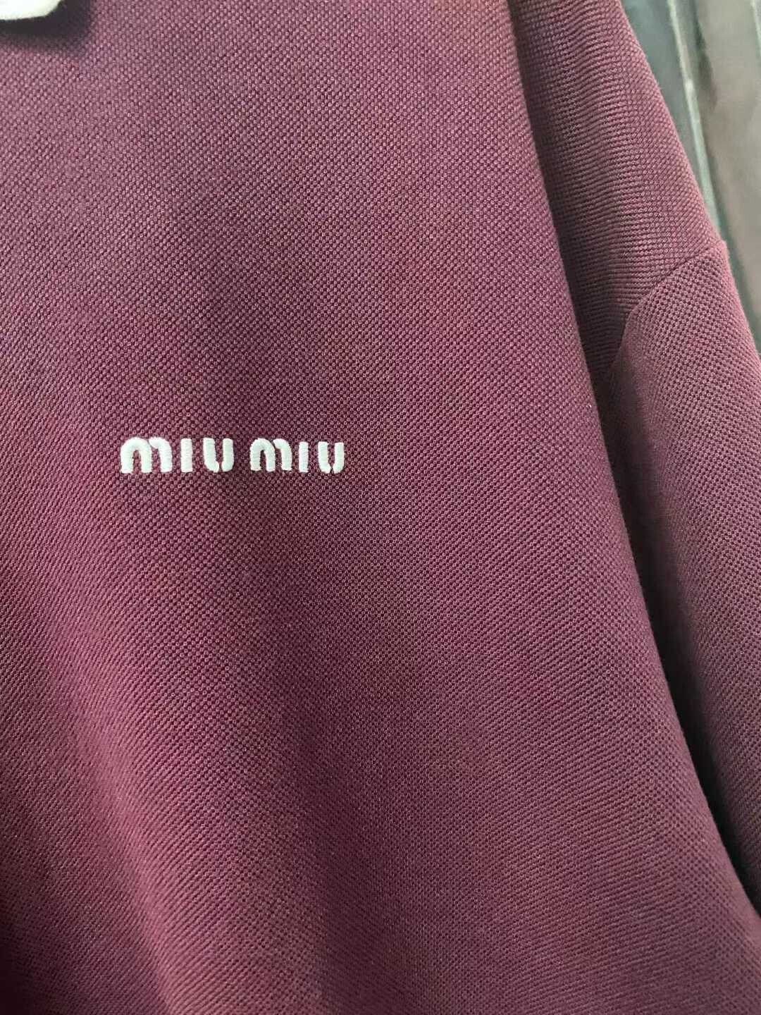 Miu Miu brand new maroon long sleeve polo Size XS / US 0-2 / IT 36-38 - 5 Thumbnail