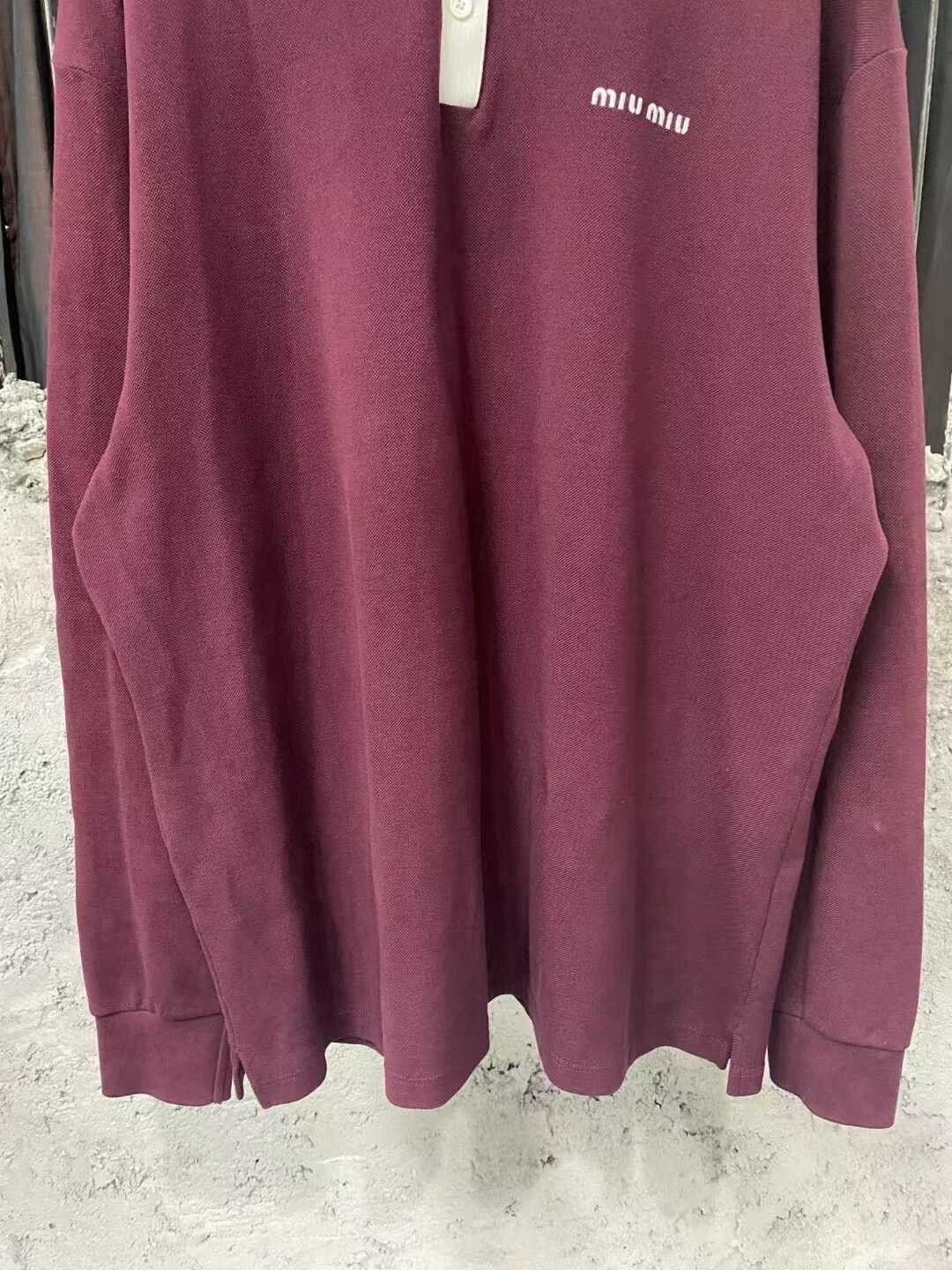 Miu Miu brand new maroon long sleeve polo Size XS / US 0-2 / IT 36-38 - 4 Thumbnail