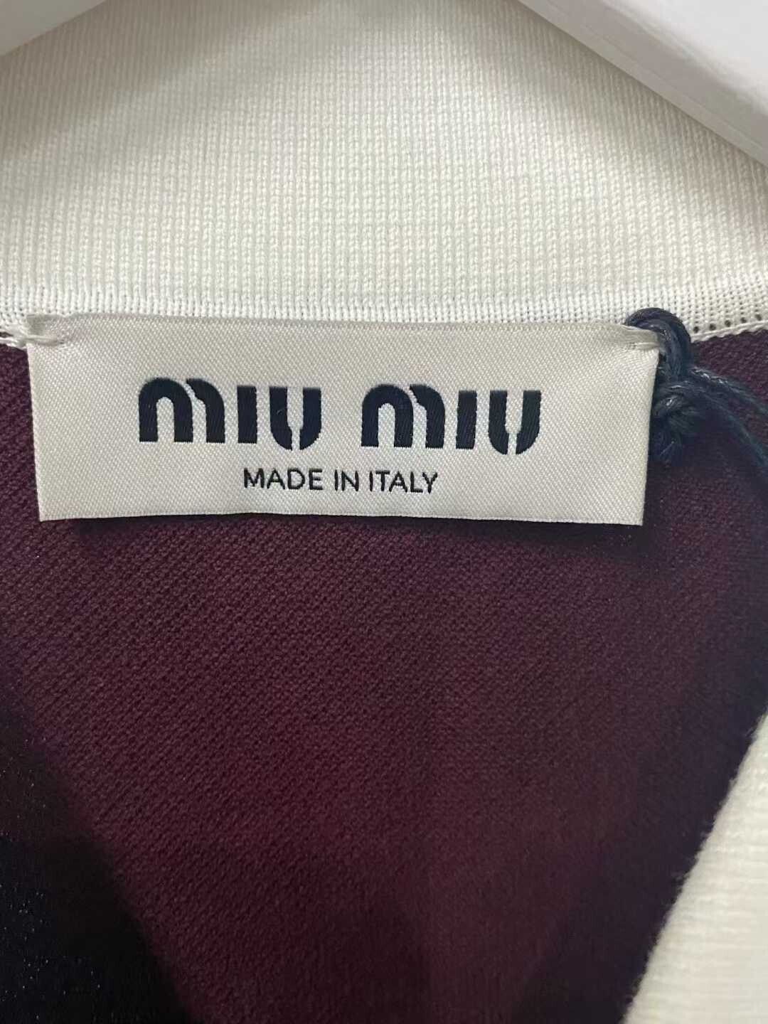 Miu Miu brand new maroon long sleeve polo Size XS / US 0-2 / IT 36-38 - 6 Thumbnail