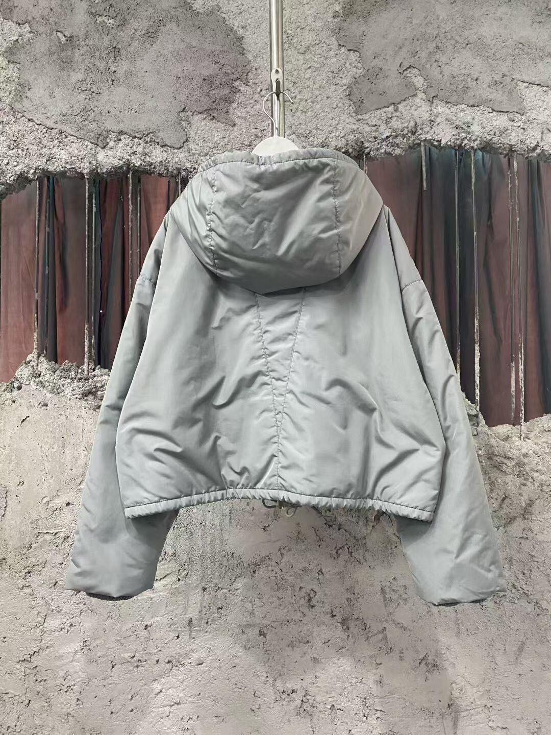 Miu Miu gray cotton zip-up jacket by Miu Miu Size XS / US 0-2 / IT 36-38 - 2 Thumbnail