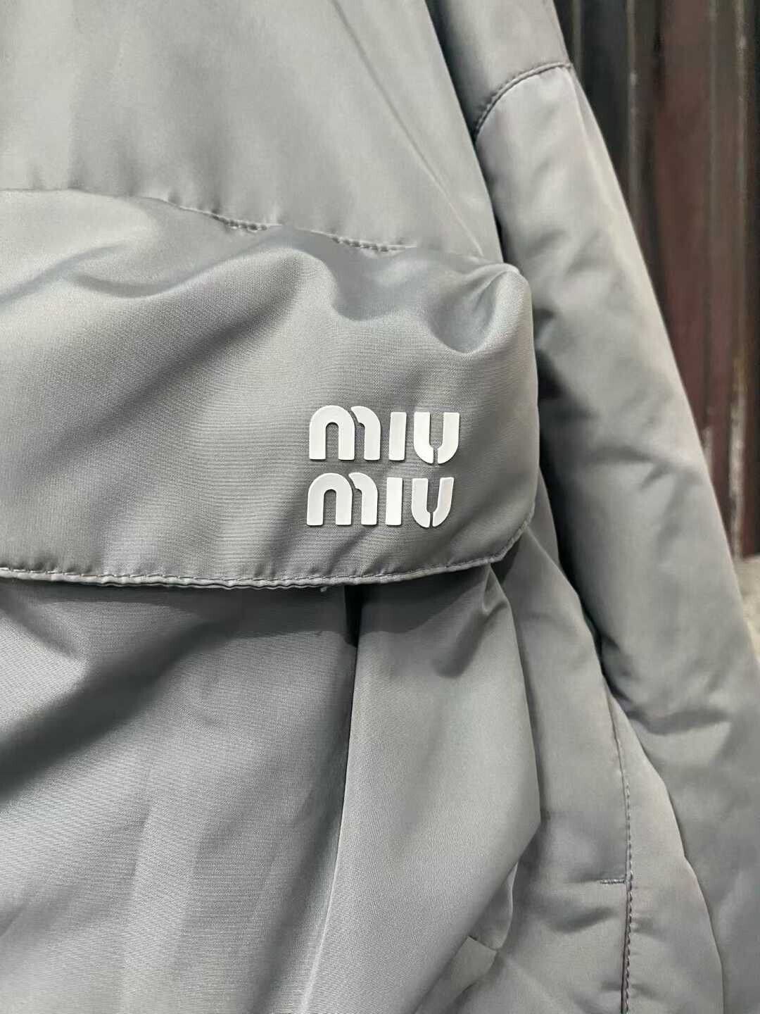 Miu Miu gray cotton zip-up jacket by Miu Miu Size XS / US 0-2 / IT 36-38 - 5 Thumbnail
