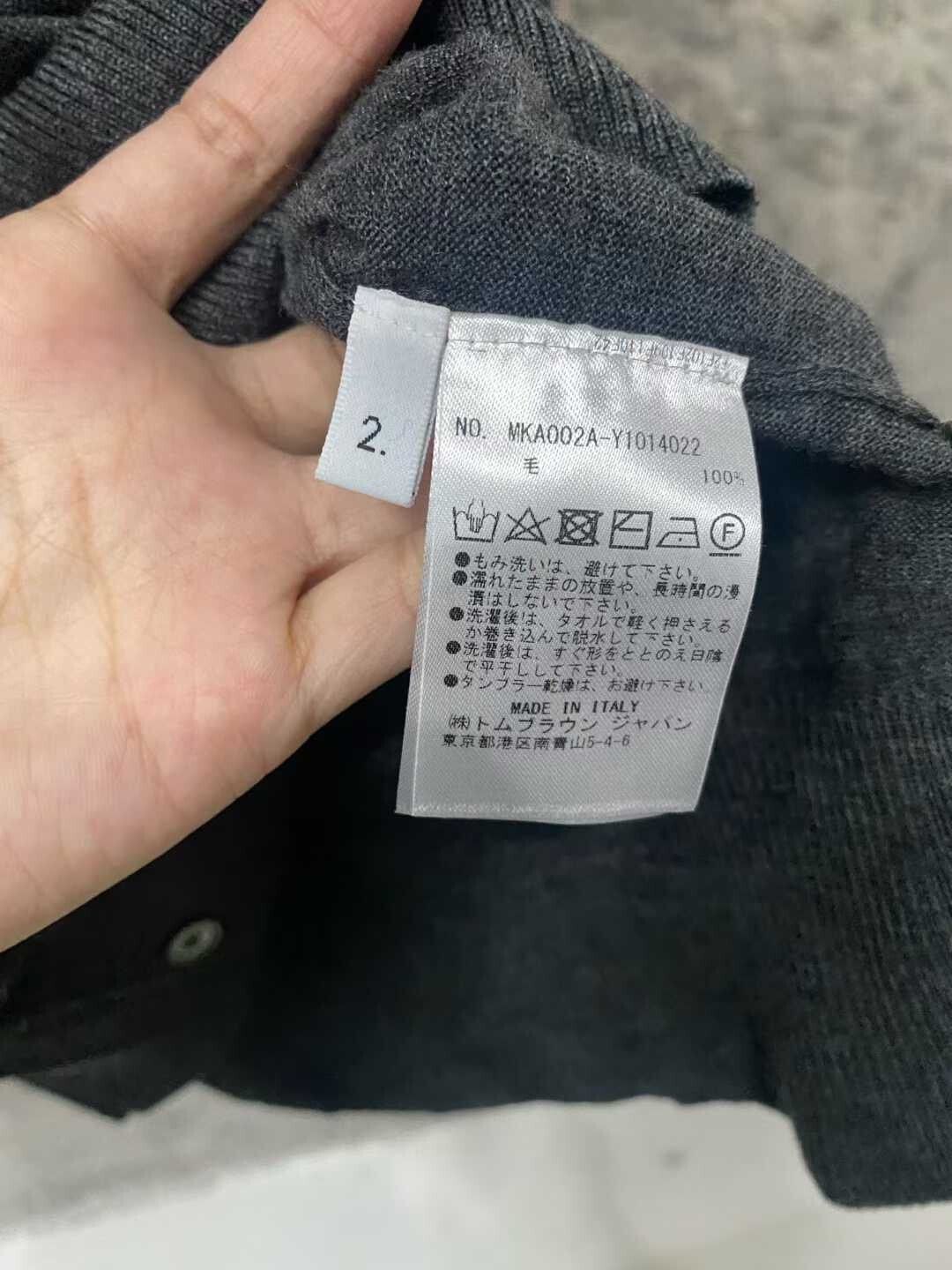 Thom Browne thom browne dark gray knit sweater Size US M / EU 48-50 / 2 - 7 Thumbnail