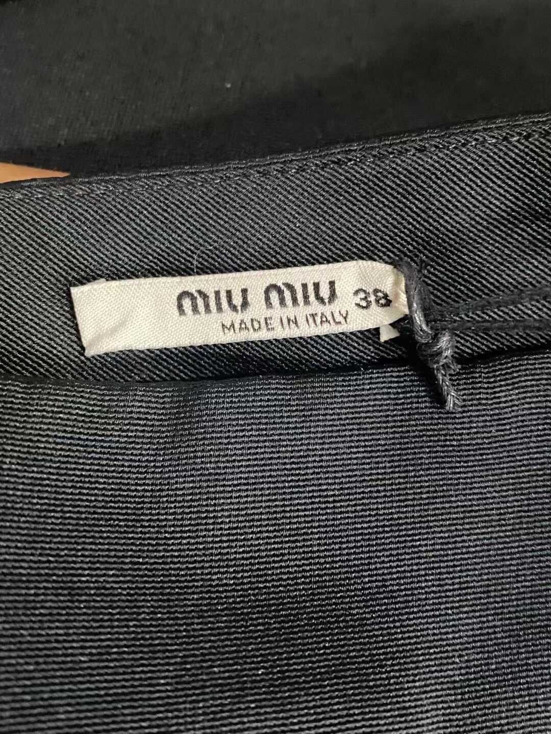 Miu Miu miumiu black bow short skirt Size 38" / US 16 / IT 52 - 6 Thumbnail