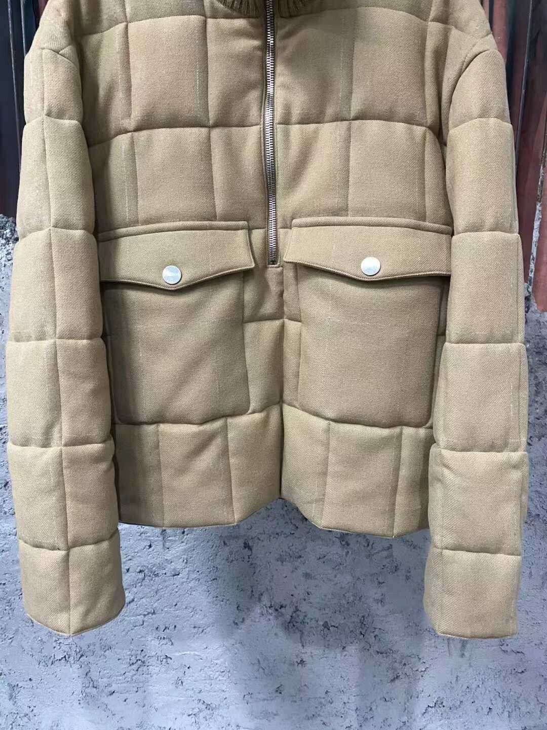 Hermes hermes beige quilted wool cotton jacket Size US L / EU 52-54 / 3 - 4 Thumbnail