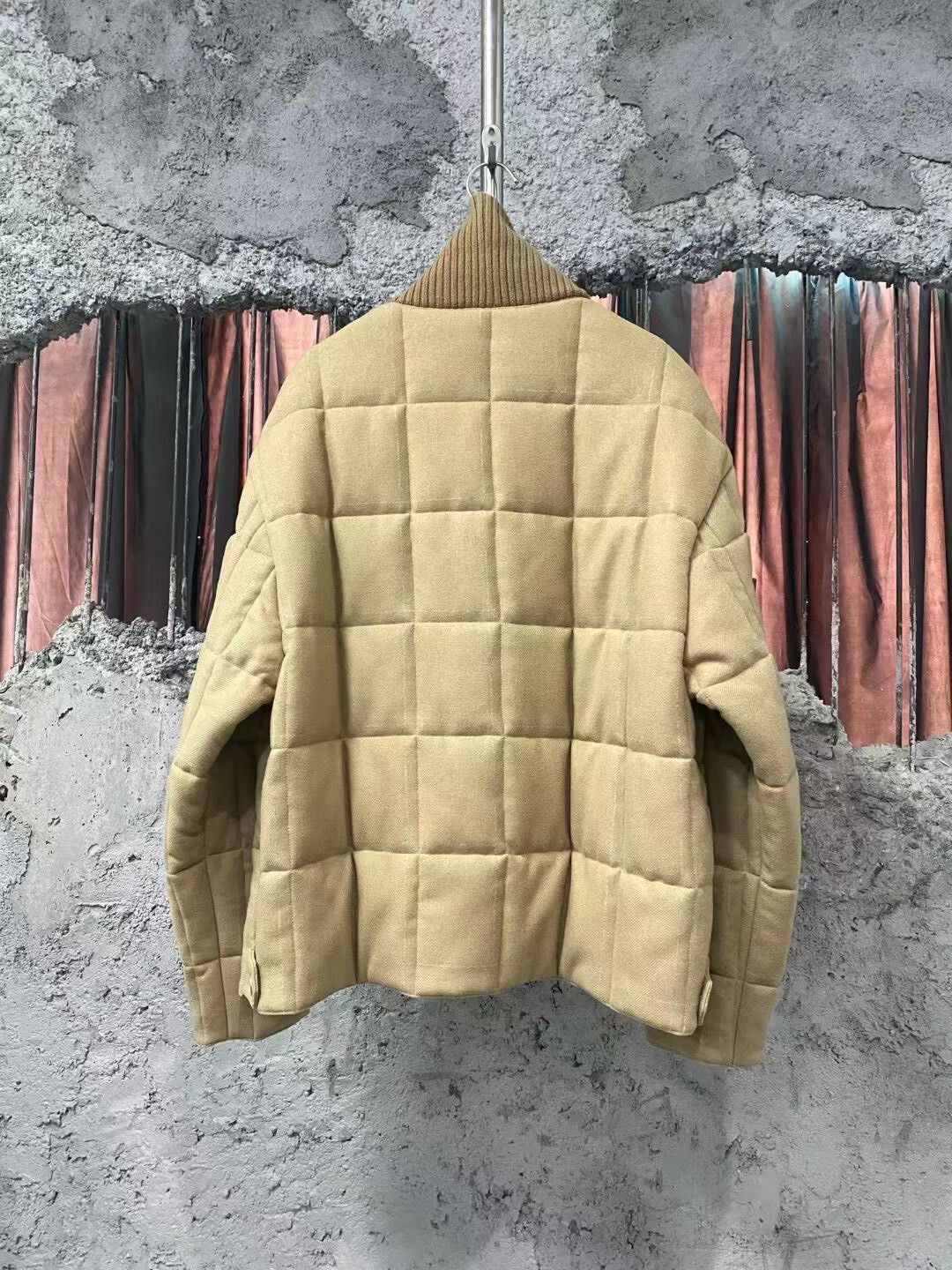 Hermes hermes beige quilted wool cotton jacket Size US L / EU 52-54 / 3 - 2 Thumbnail