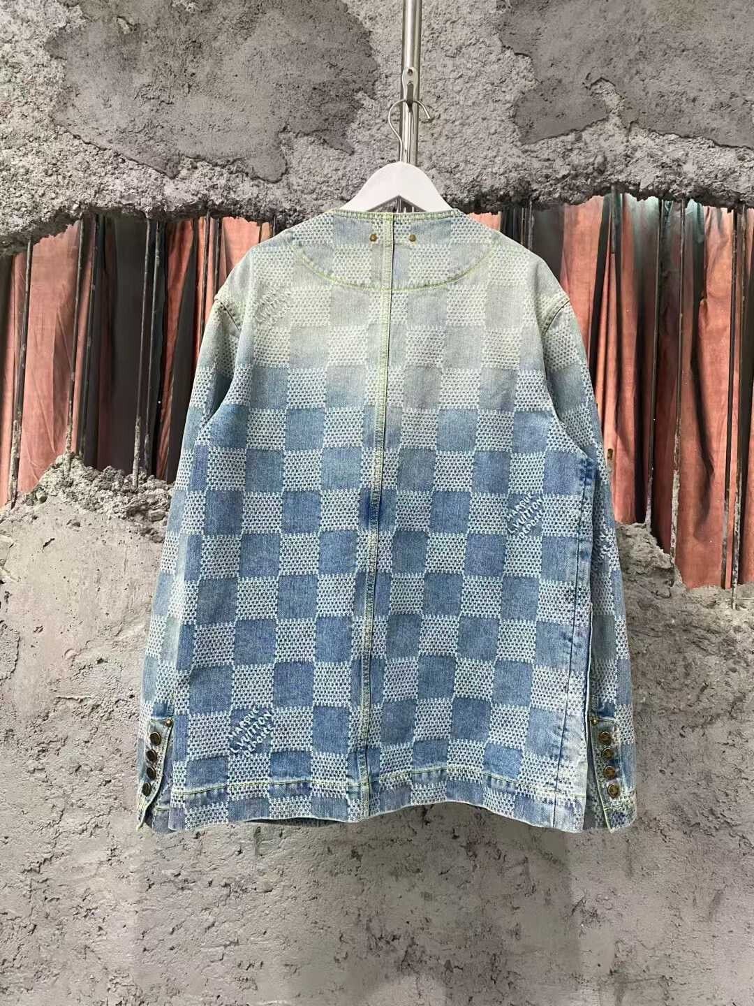 Louis Vuitton louis vuitton checkered denim jacket Size US L / EU 52-54 / 3 - 2 Thumbnail