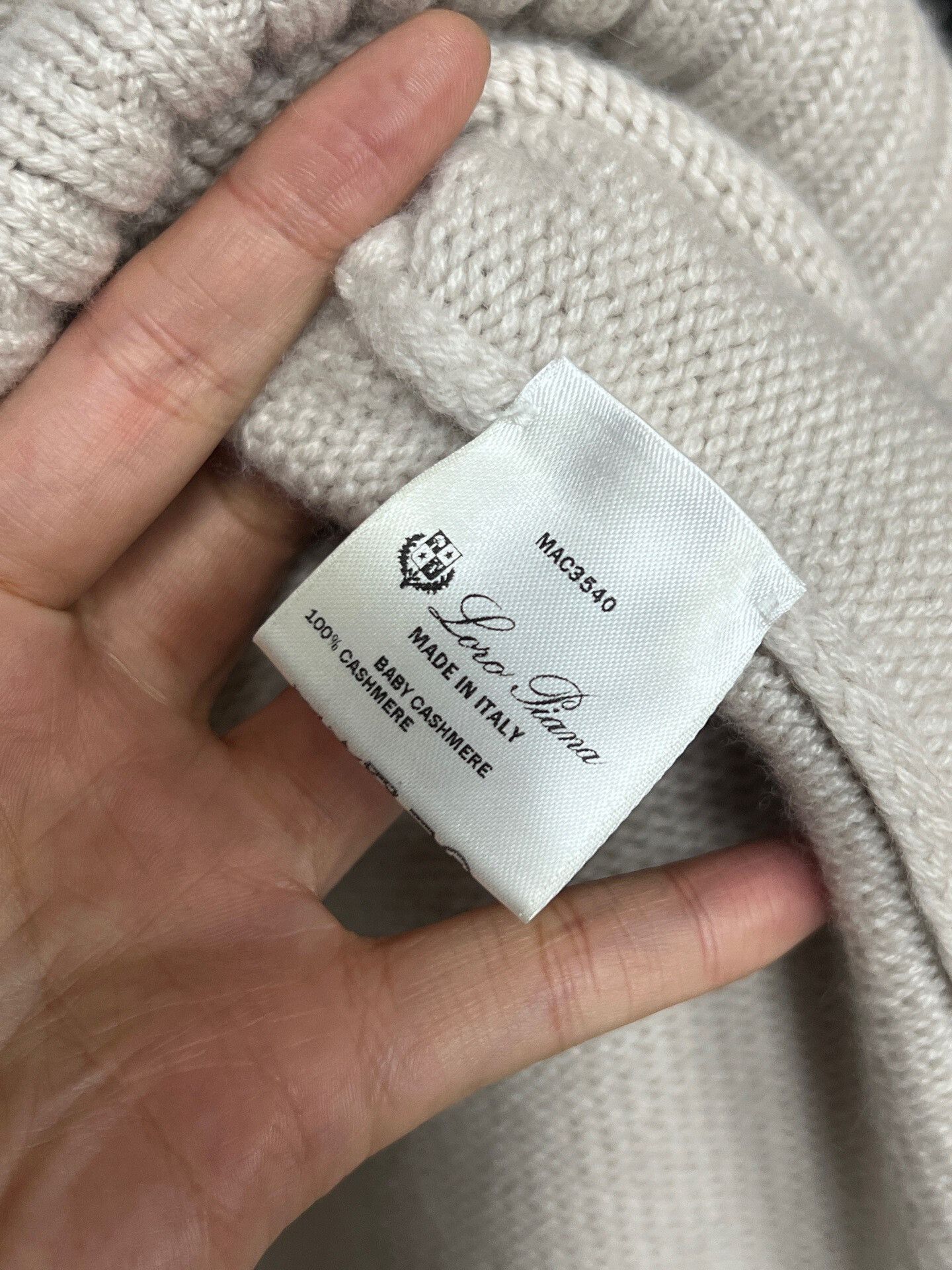 Loro Piana new cream high-neck wool sweater Size S / US 4 / IT 40 - 3 Thumbnail