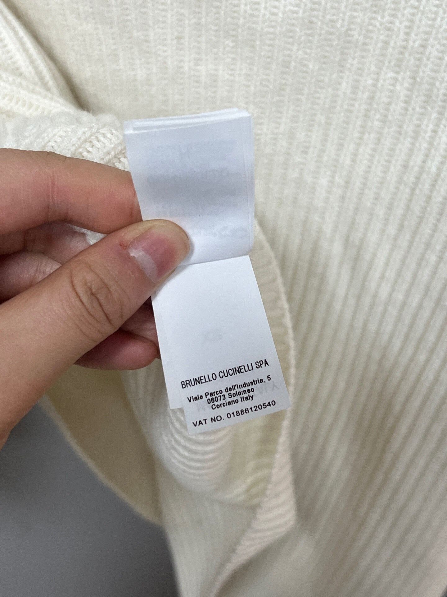 Brunello Cucinelli white cashmere high-neck knit pullover Size XS / US 0-2 / IT 36-38 - 5 Thumbnail
