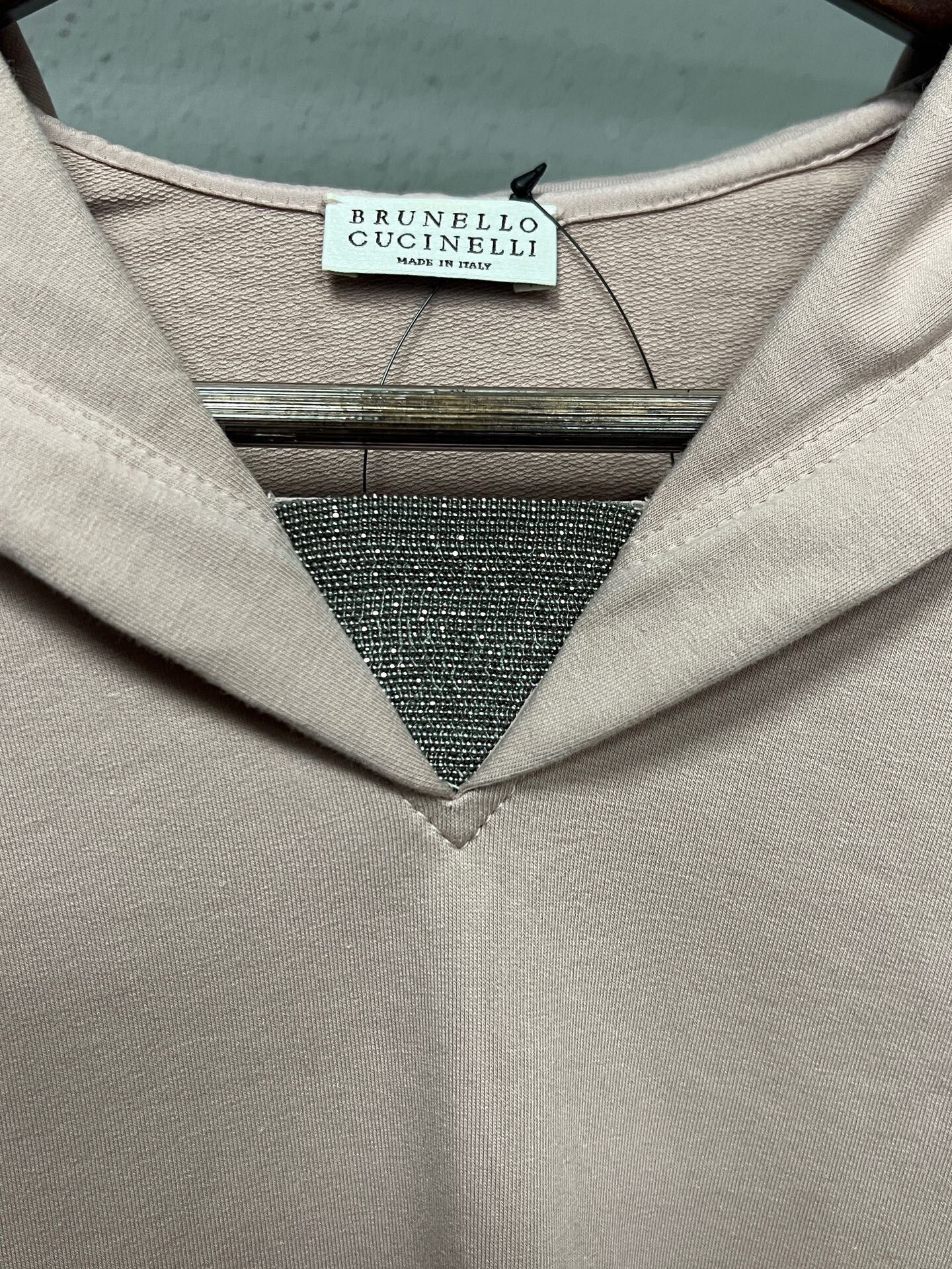 Brunello Cucinelli pink cropped embellished hoodie Size S / US 4 / IT 40 - 3 Thumbnail