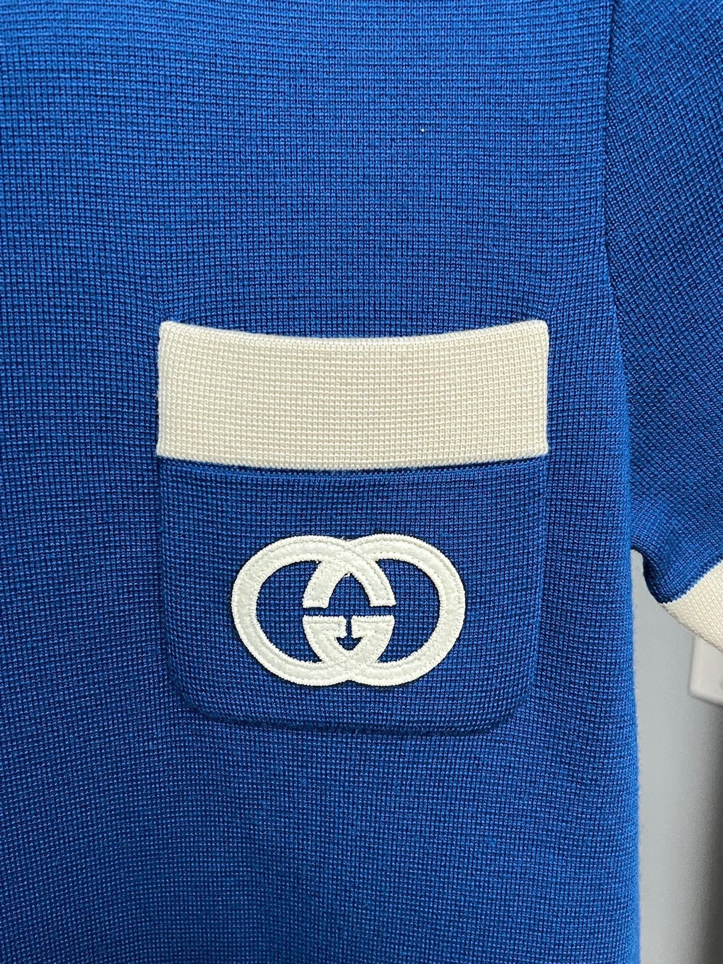 Gucci blue knitted dress by gucci Size L / US 10 / IT 46 - 3 Thumbnail