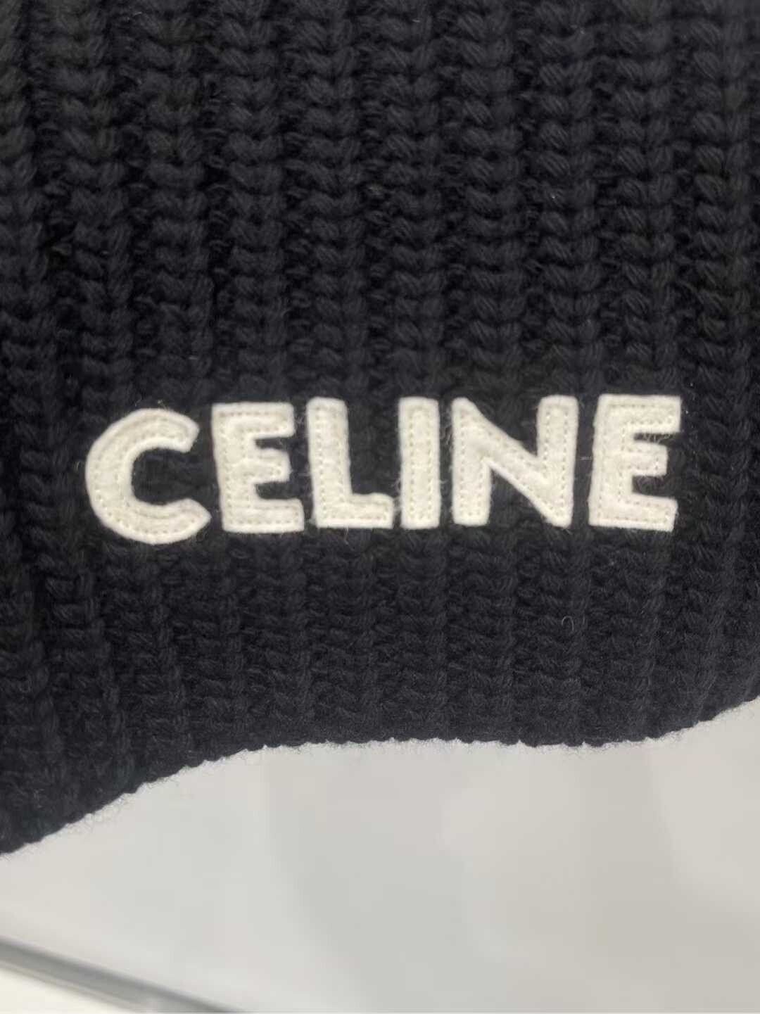 Celine black logo scarf from Celine Size ONE SIZE - 3 Thumbnail