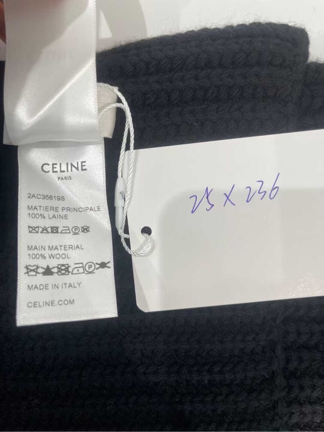 Celine black logo scarf from Celine Size ONE SIZE - 4 Thumbnail