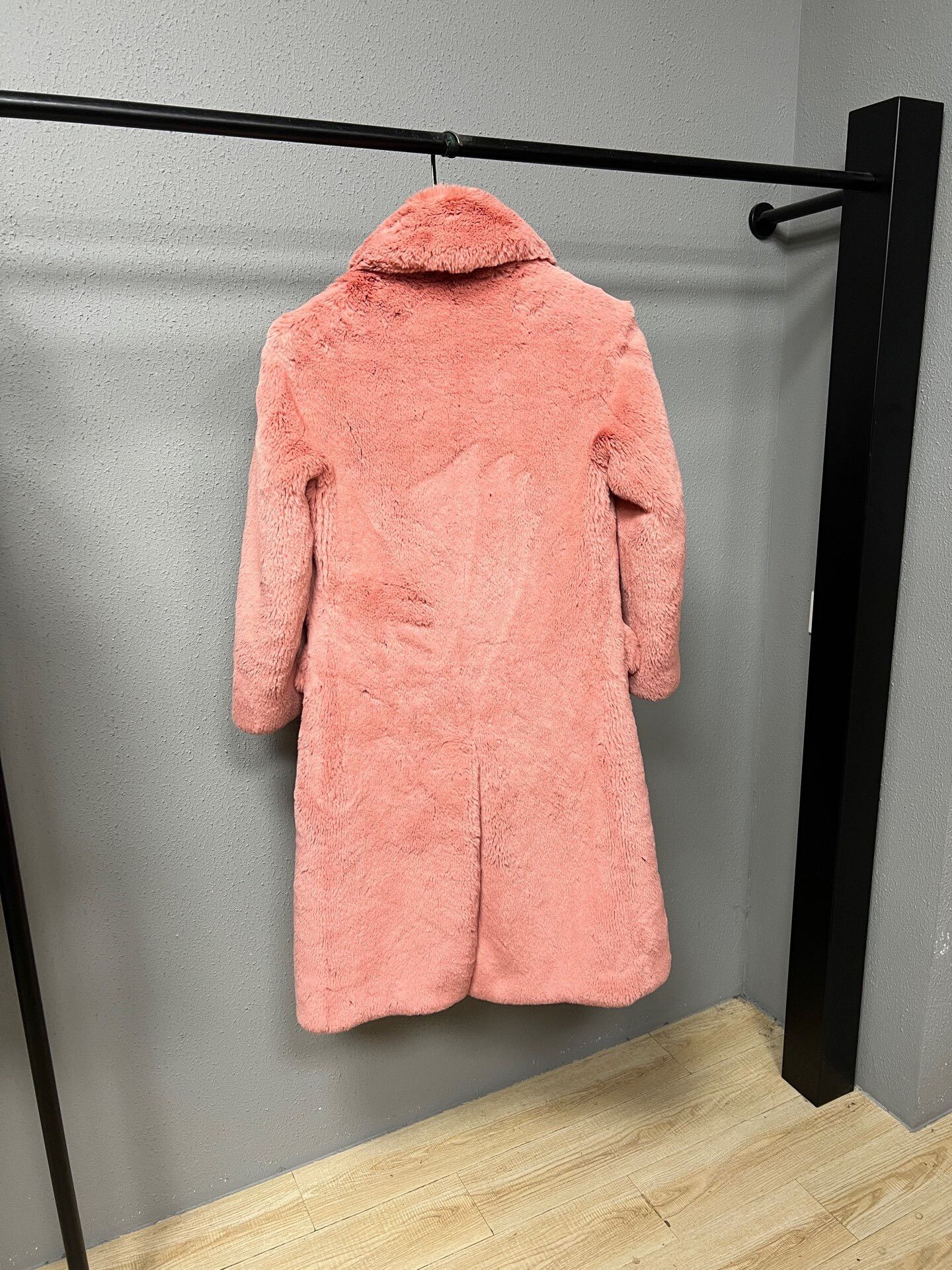 Burberry Burberry Pink Faux Fur Check Coat Size XS / US 0-2 / IT 36-38 - 2 Thumbnail