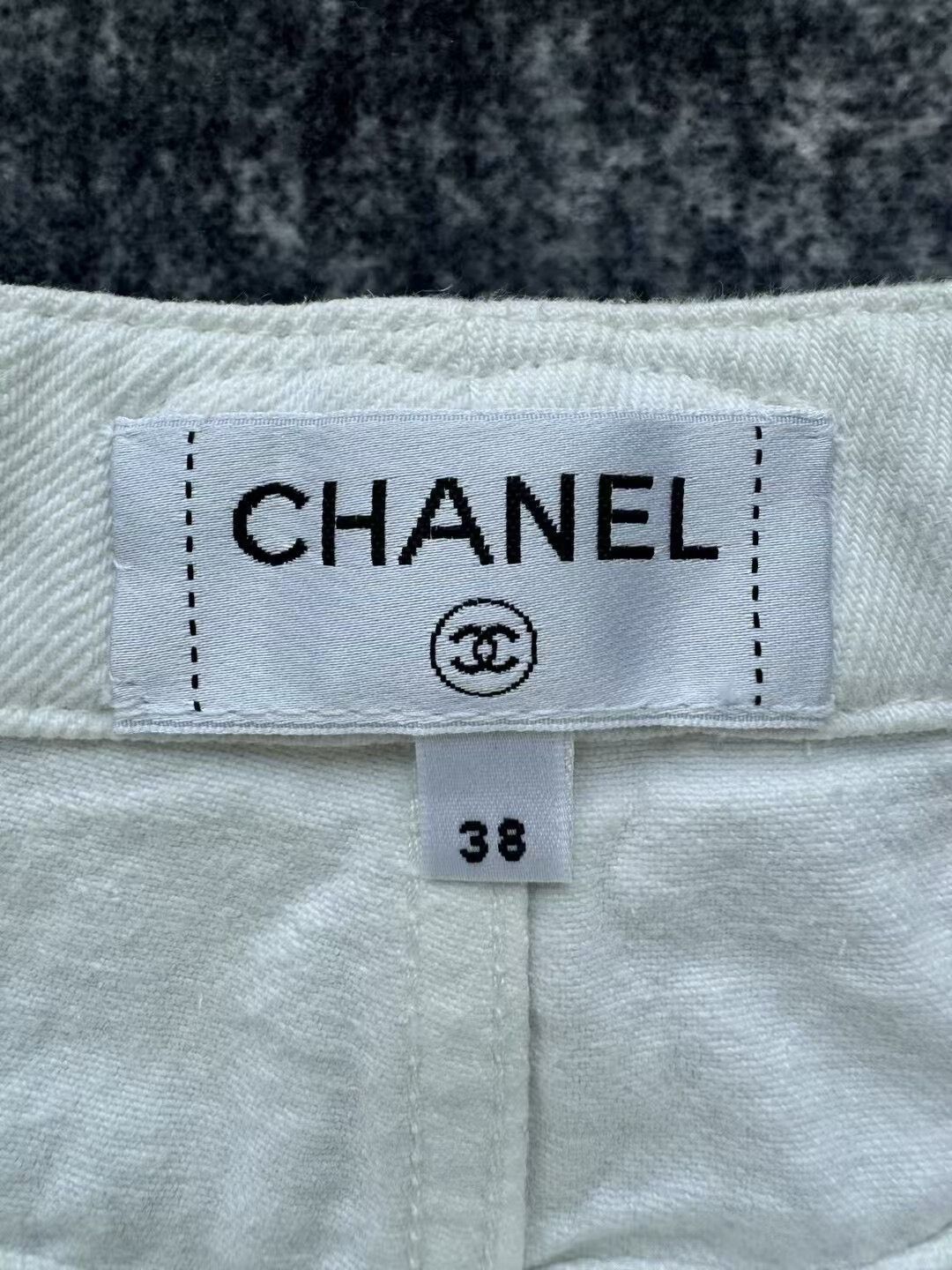 Chanel Chanel White Double C Denim Pants Size 38" / US 16 / IT 52 - 5 Thumbnail