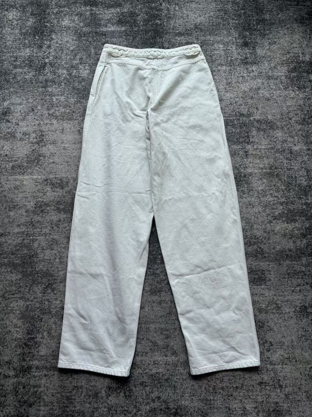 Chanel Chanel White Double C Denim Pants Size 38" / US 16 / IT 52 - 2 Thumbnail