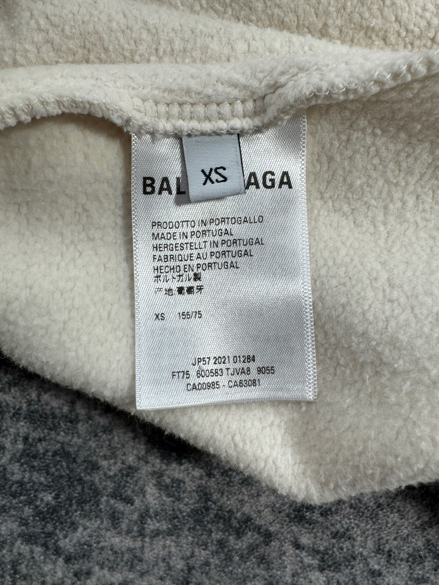 Balenciaga balenciaga cream logo hoodie with blue text Size US XS / EU 42 / 0 - 6 Thumbnail