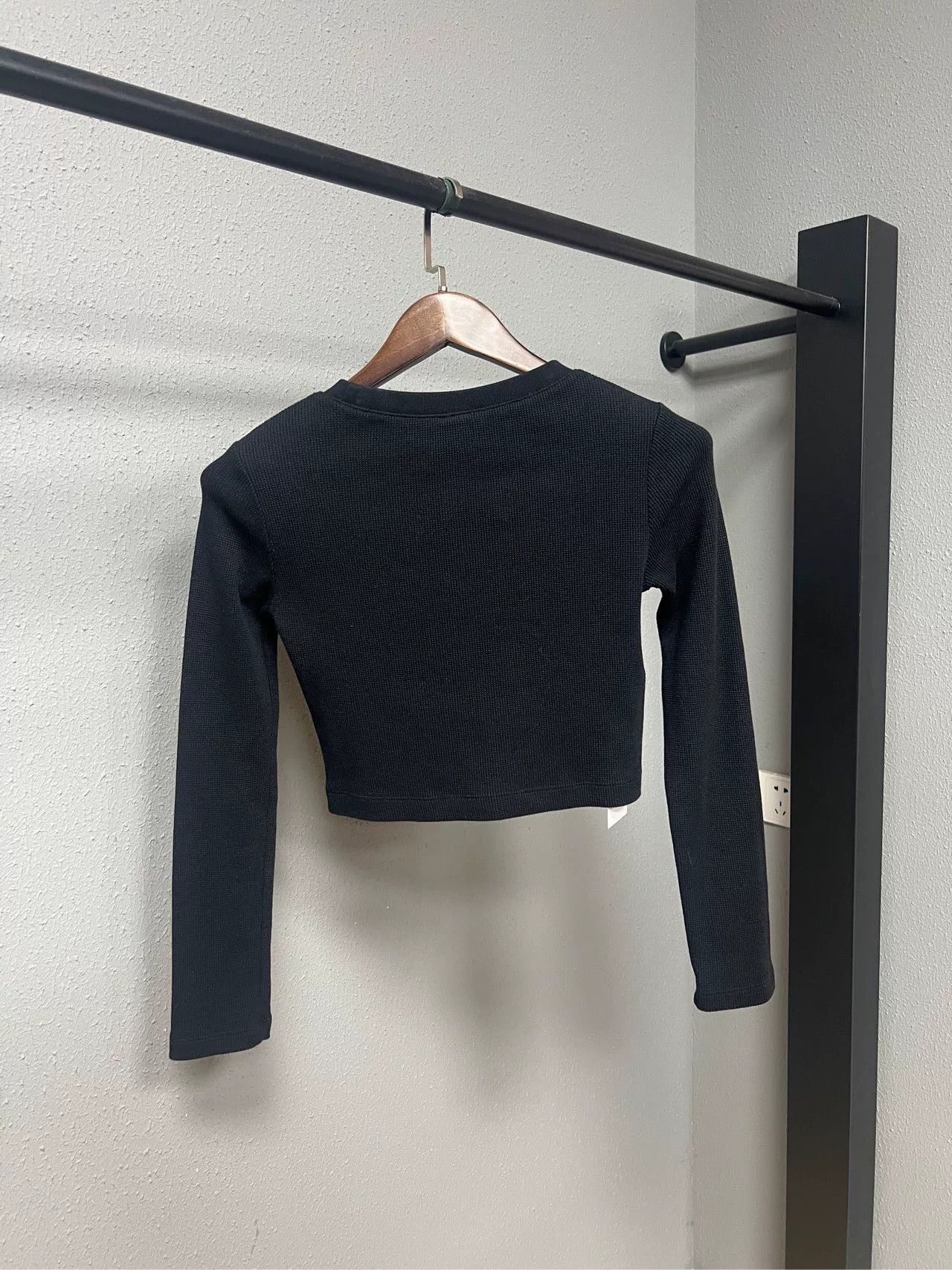 Chrome Hearts black waffle long sleeve top by chrome hearts Size XS / US 0-2 / IT 36-38 - 2 Thumbnail