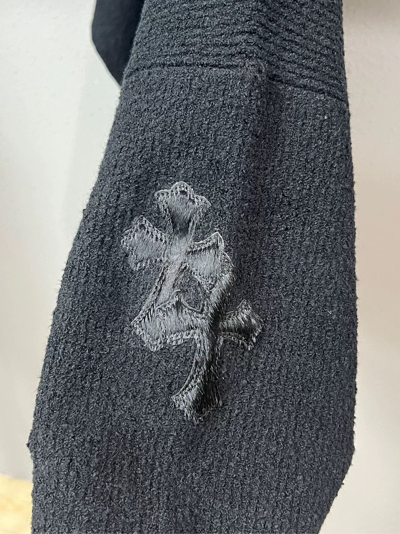 Chrome Hearts chrome hearts black knit sweater with cross Size US XS / EU 42 / 0 - 3 Thumbnail