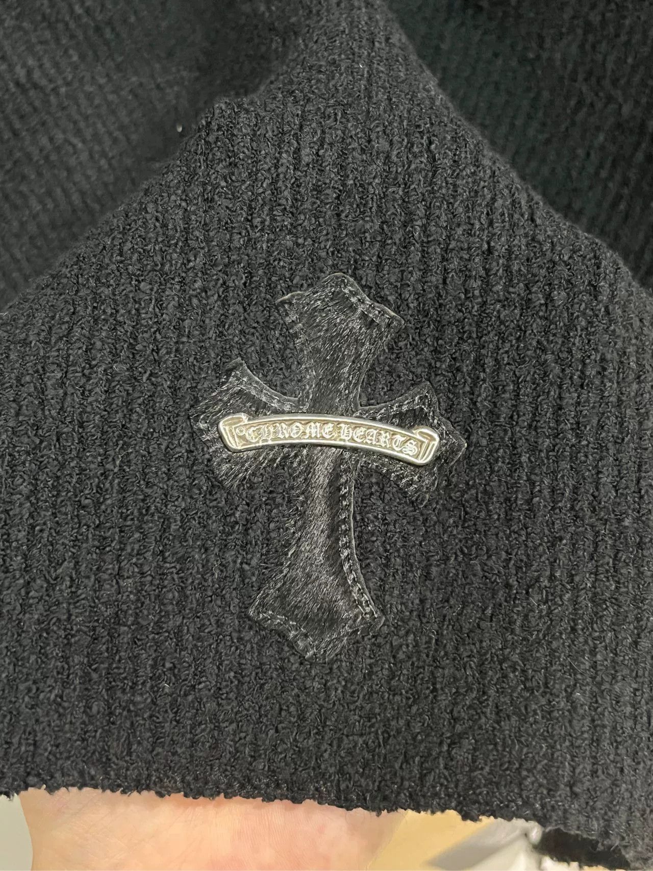 Chrome Hearts chrome hearts black knit sweater with cross Size US XS / EU 42 / 0 - 4 Thumbnail