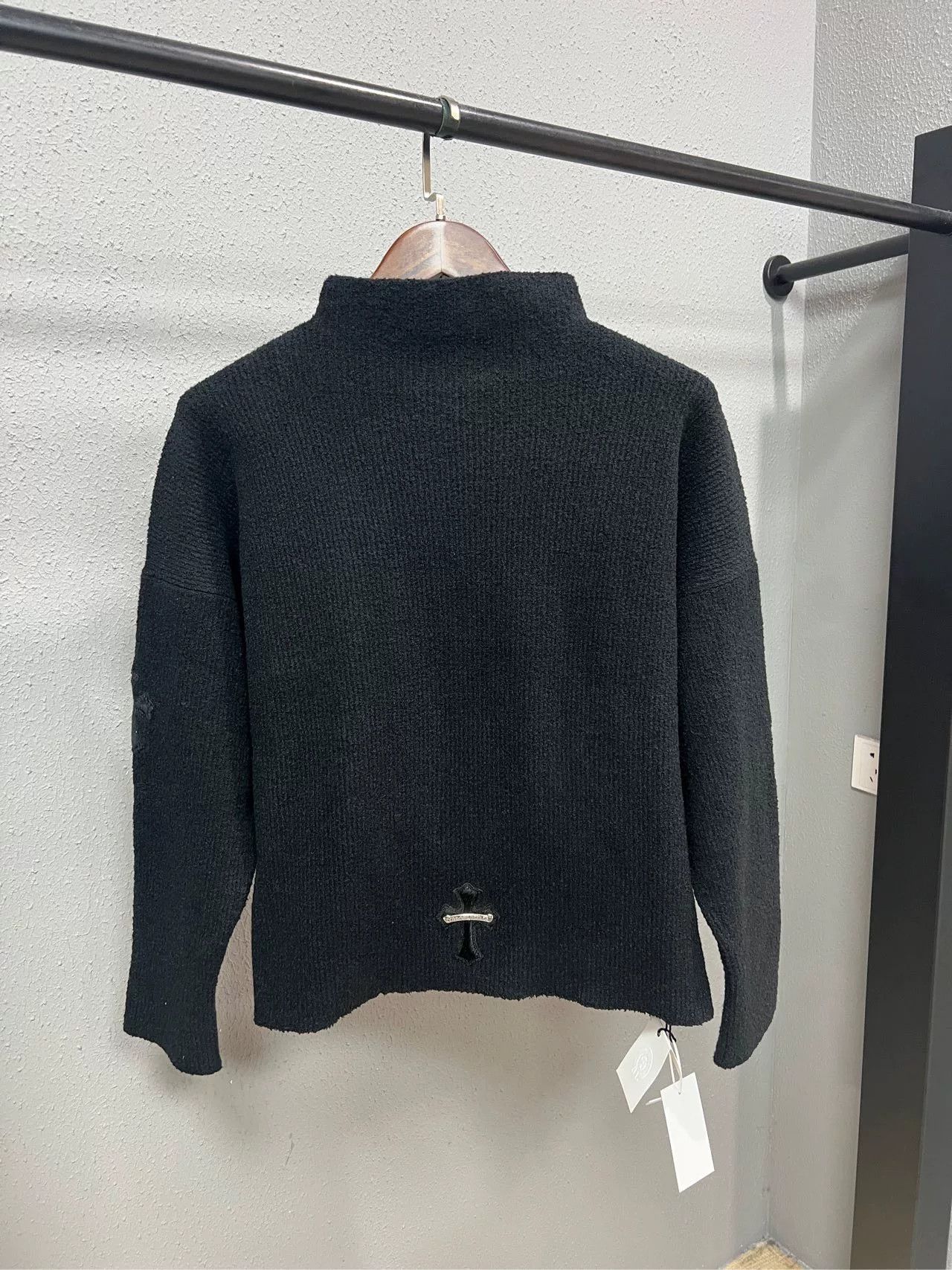 Chrome Hearts chrome hearts black knit sweater with cross Size US XS / EU 42 / 0 - 2 Thumbnail