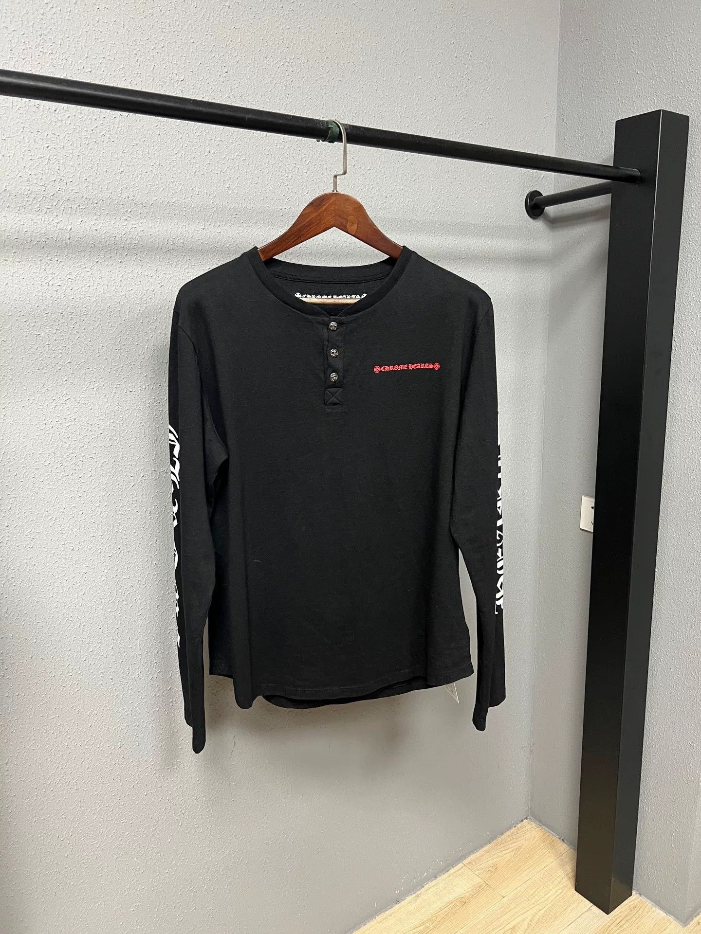 Chrome Hearts chrome hearts black long sleeve polo Size US L / EU 52-54 / 3 - 2 Thumbnail