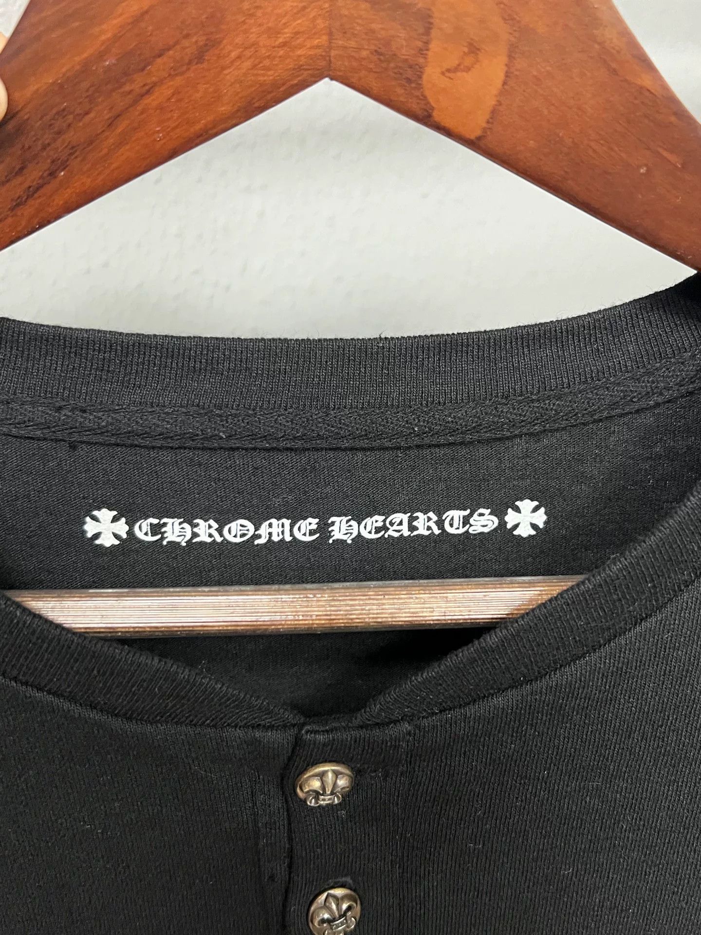 Chrome Hearts chrome hearts black long sleeve polo Size US L / EU 52-54 / 3 - 4 Thumbnail