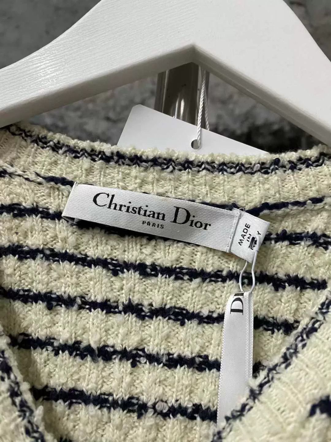 Dior Dior Black and White Striped Short Sleeve Top Size L / US 10 / IT 46 - 5 Thumbnail