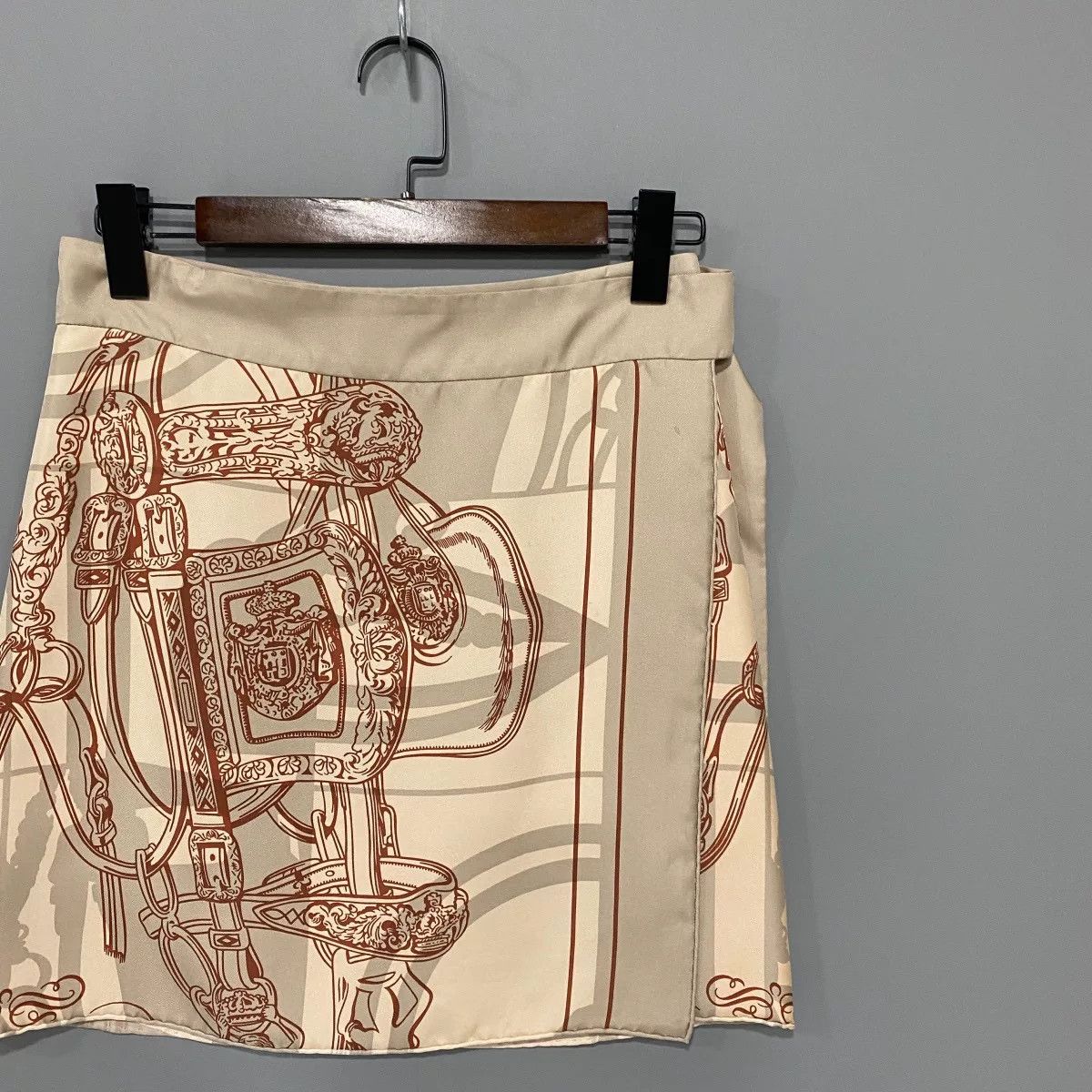 Hermes hermes silk patterned mini skirt Size 36" / US 14 / IT 50 - 2 Thumbnail